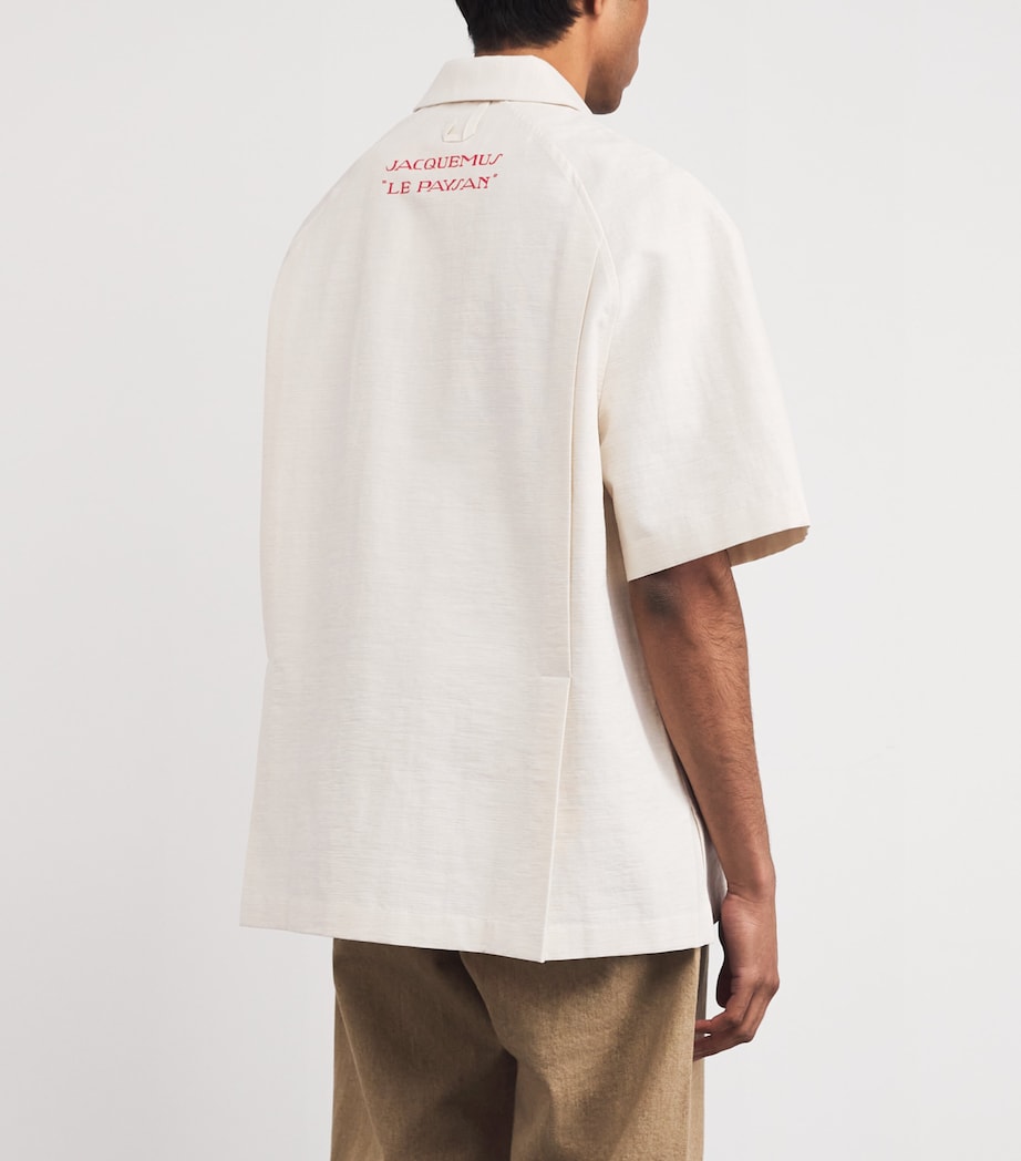 Cotton-Blend Camp-Collar Shirt OFF-WHITE-110 Image 4