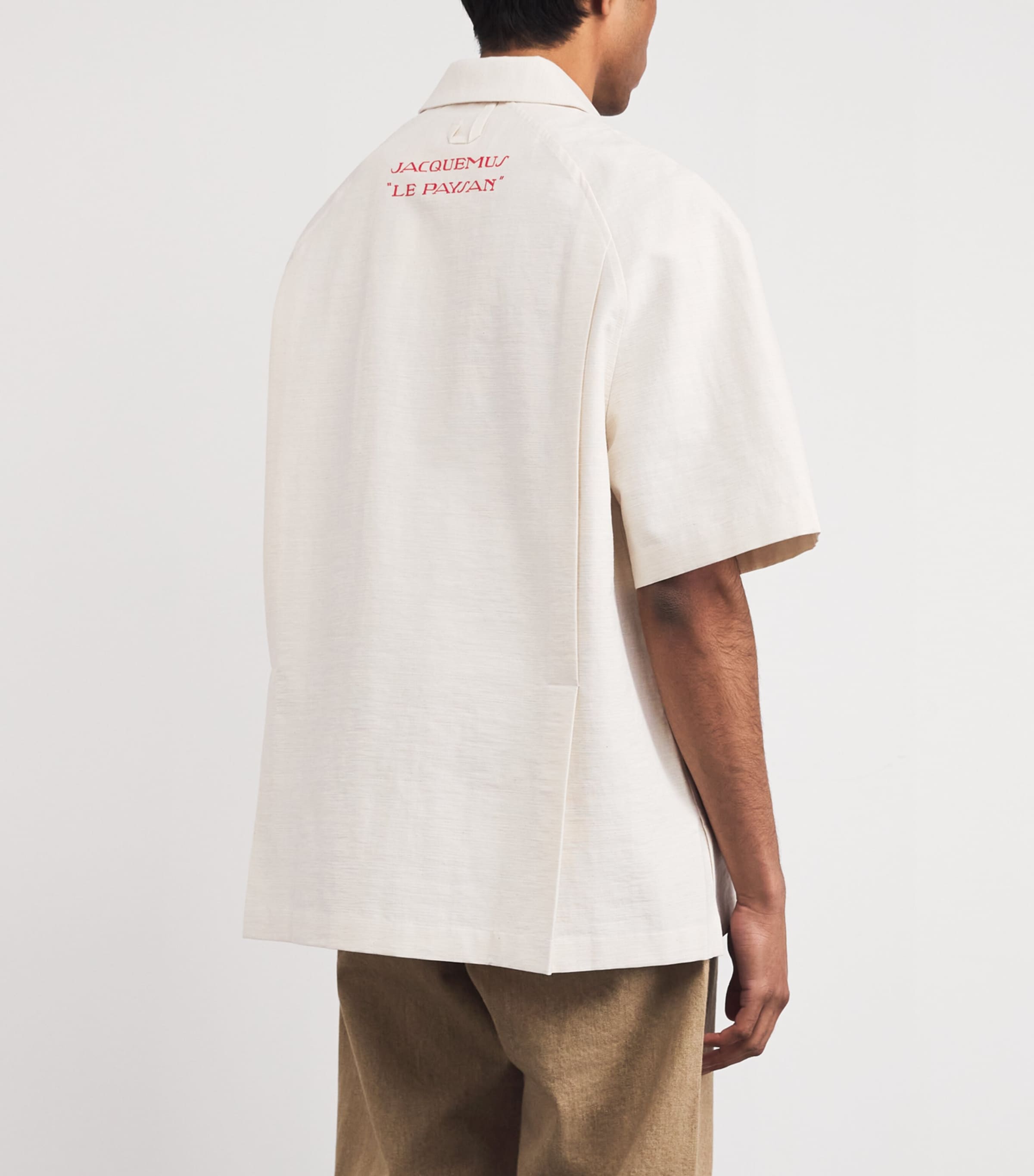 Jacquemus White Cotton-Blend Camp-Collar Shirt | Harrods US