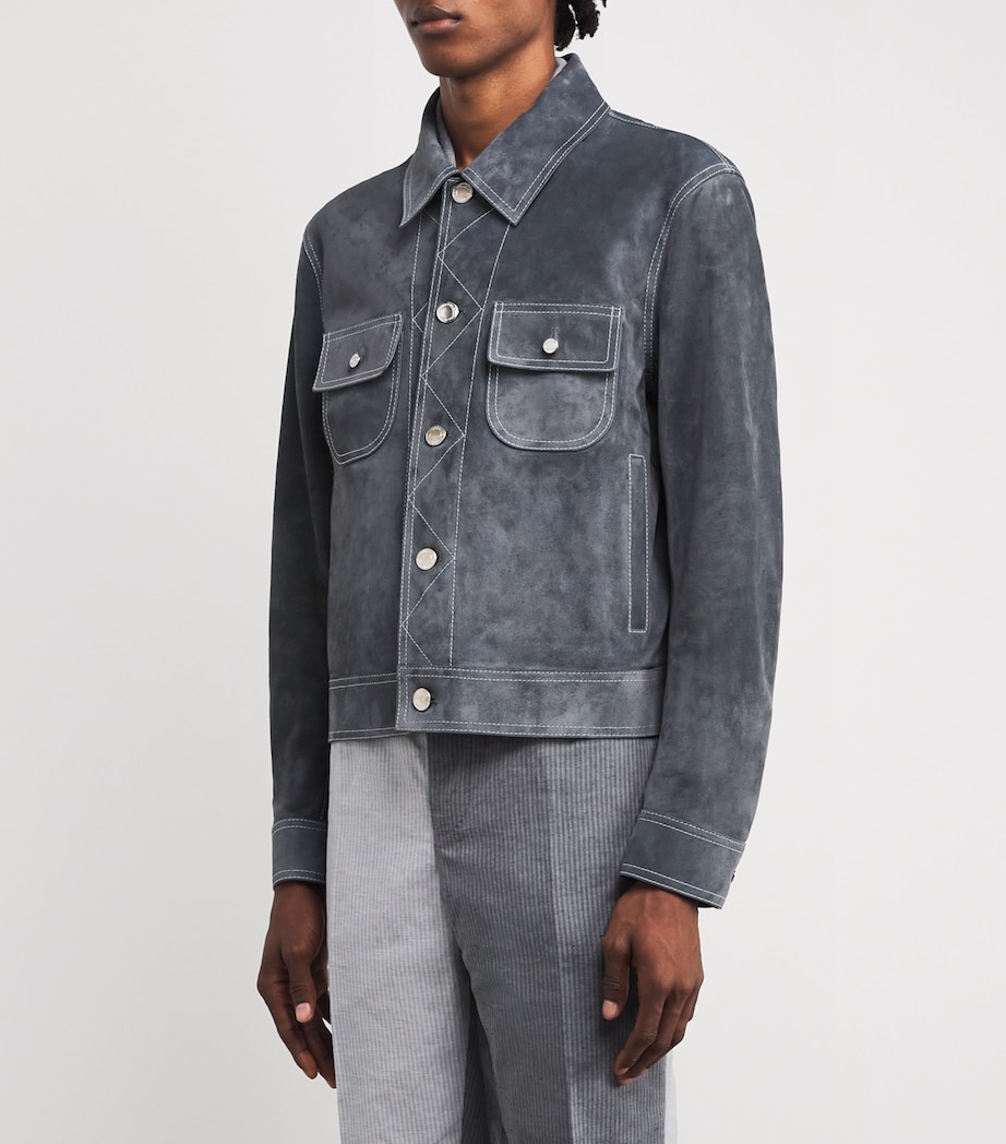 Suede Backstrap Utility Jacket SILVER Image 3