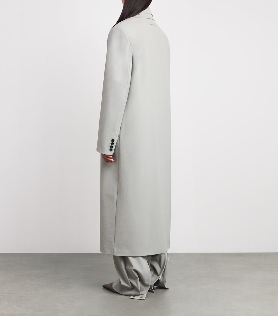 Double-Layer Longline Coat 02-GREY Image 4