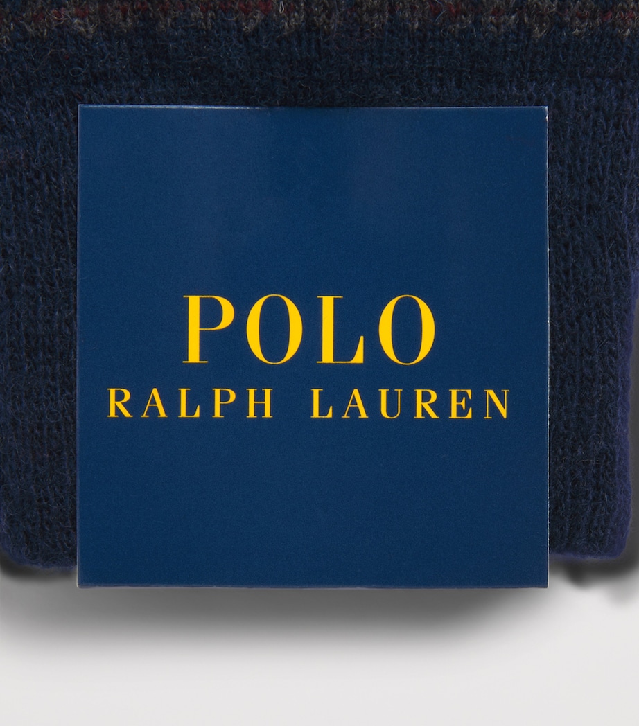 Polo Ralph Lauren Mens Wool-Blend Fair Isle Socks Navy Image 2
