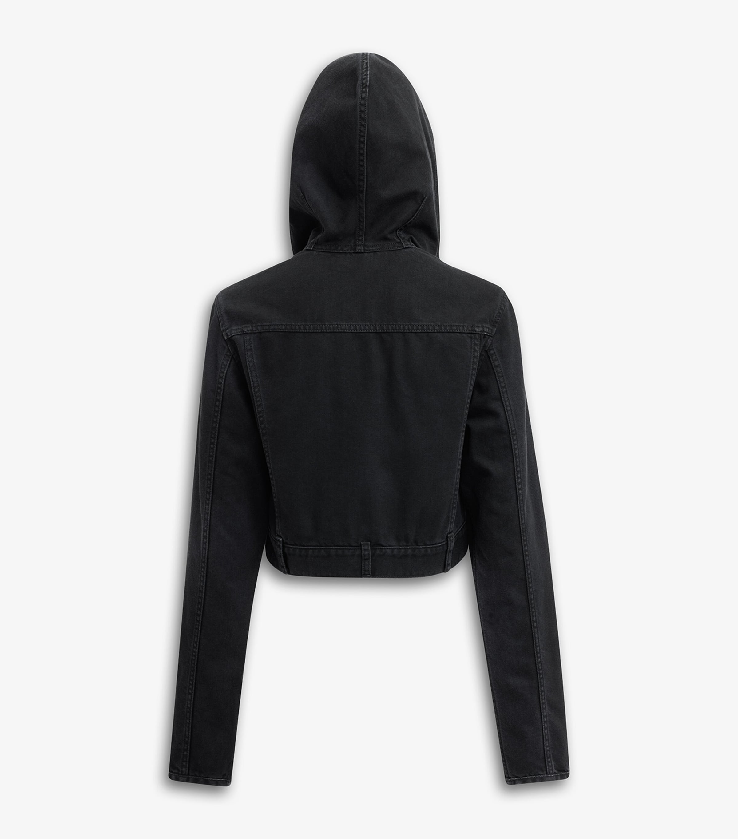 Hooded Denim Jacket NOIR ALAIA Image 2