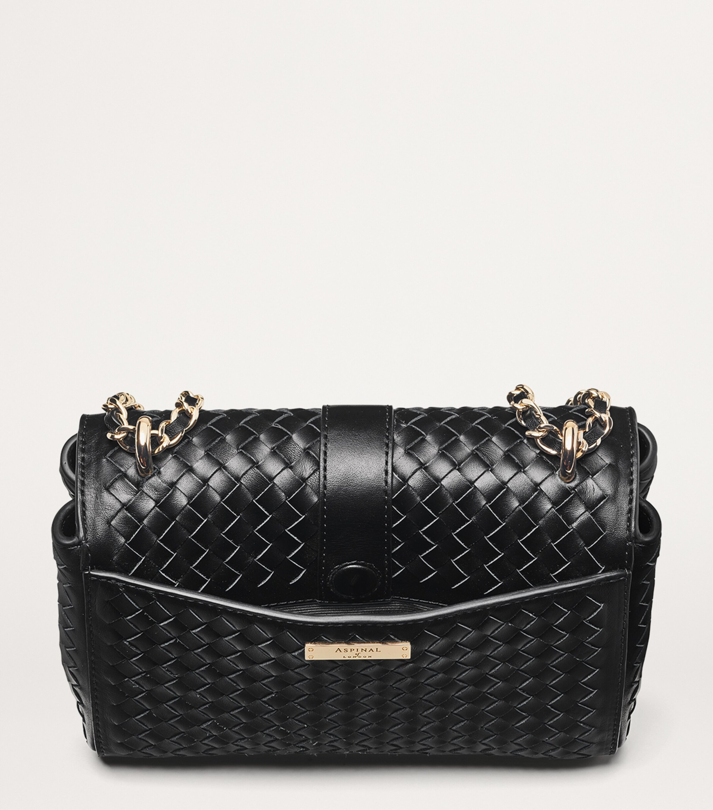 Aspinal Of London Small Leather Lottie Cross-Body Bag Black Image 4