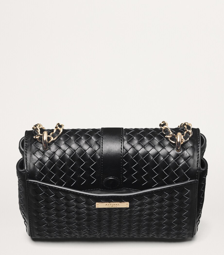 Aspinal Of London Small Leather Lottie Cross-Body Bag Black Image 4