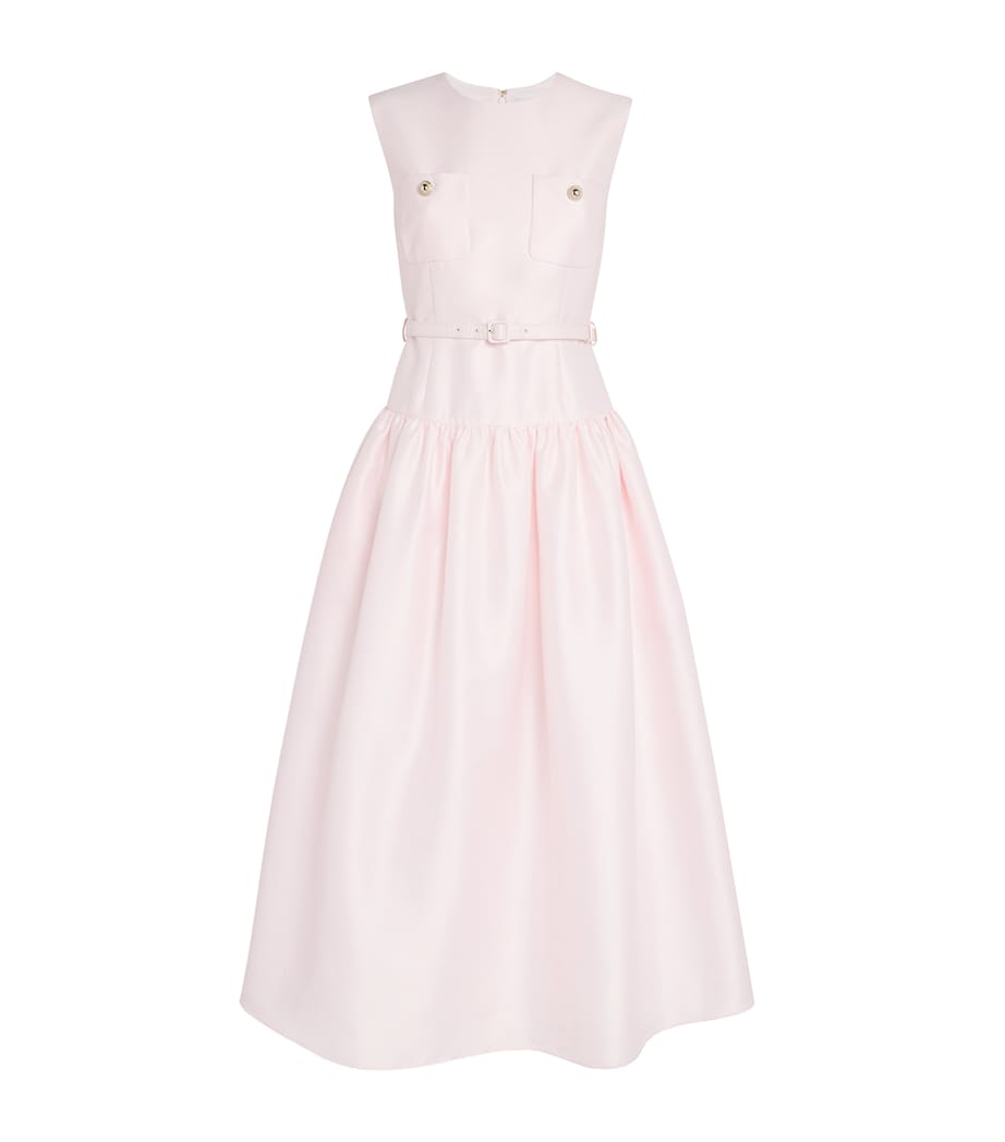 Taffeta Tailored Midi Dress PINK Image 1