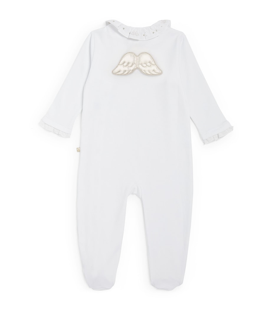 Marie-Chantal Pima Cotton Angel Wing All-In-One (0-12 Months) White Image 4