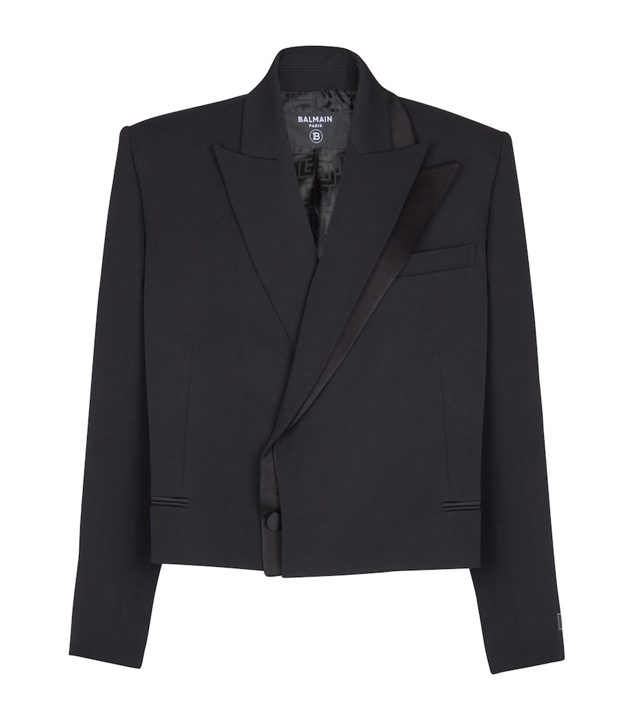 Cropped Wool Blazer EAP NOIR/NOIR Image 1