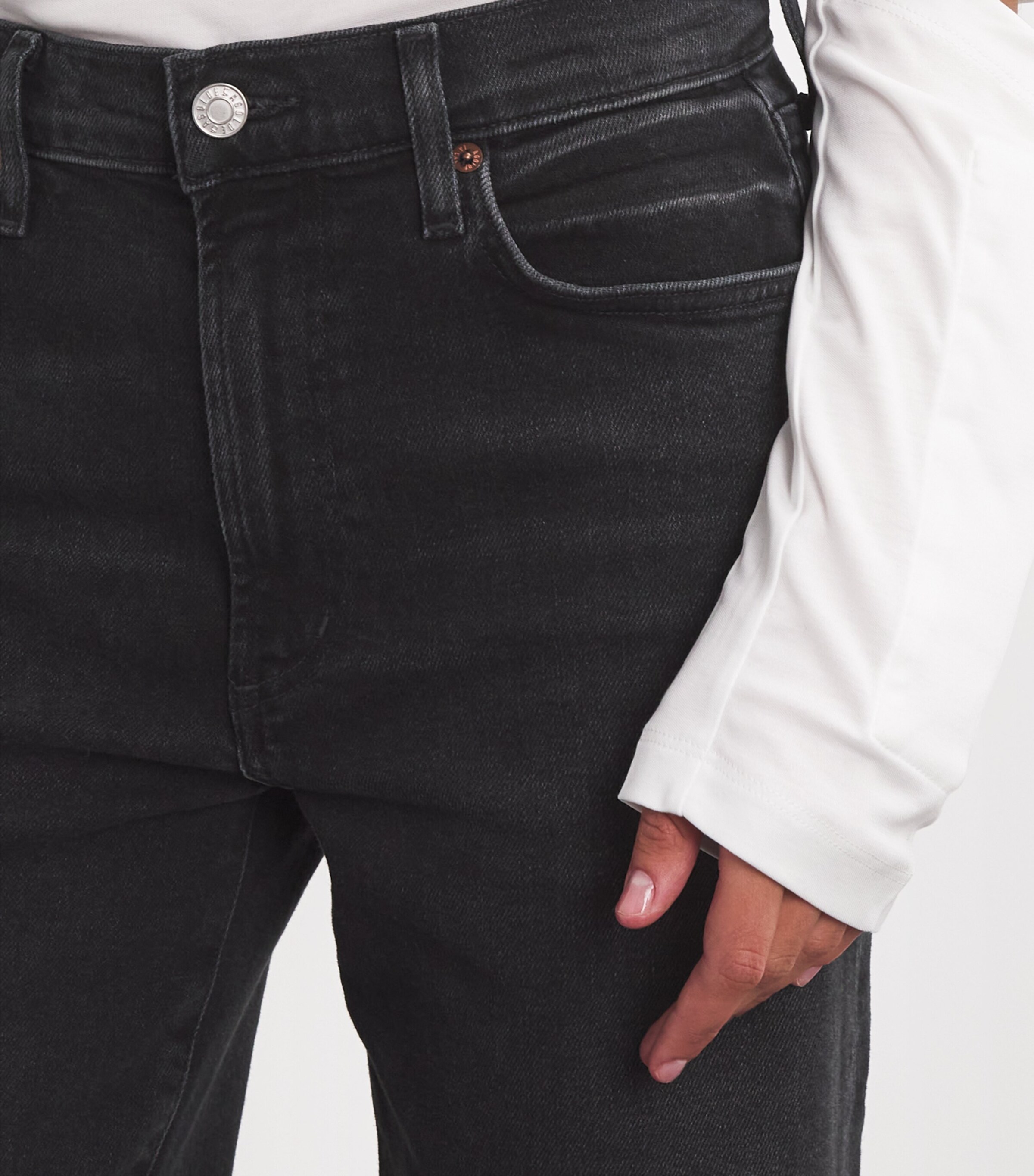 AGOLDE Womens Harper Mid-Rise Straight Jeans Hush Image 6