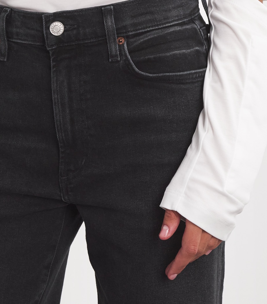 AGOLDE Womens Harper Mid-Rise Straight Jeans Hush Image 6