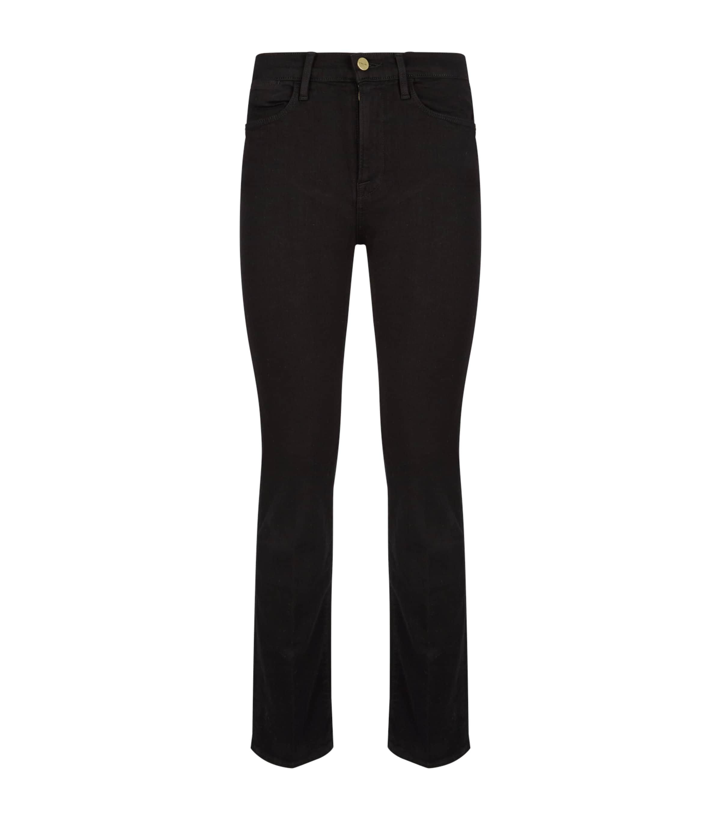 Frame Le High Straight Jeans In Black