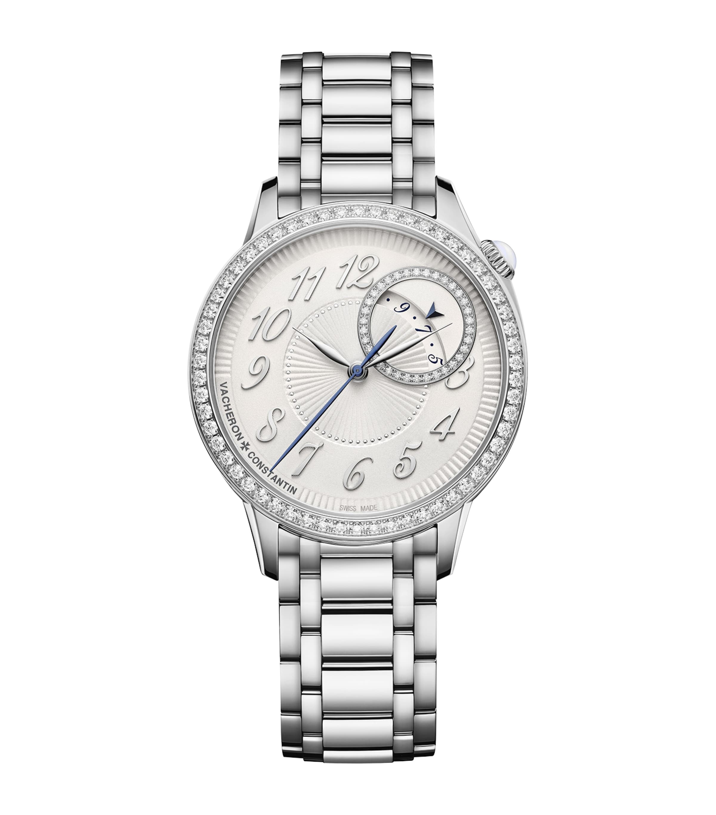 Vacheron Constantin Stainless Steel and Diamond Egérie Watch 35mm Stainless Steel
