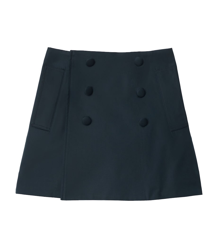 Cotton Trench Skirt (3-12 Years) NAVY BLACK Image 1
