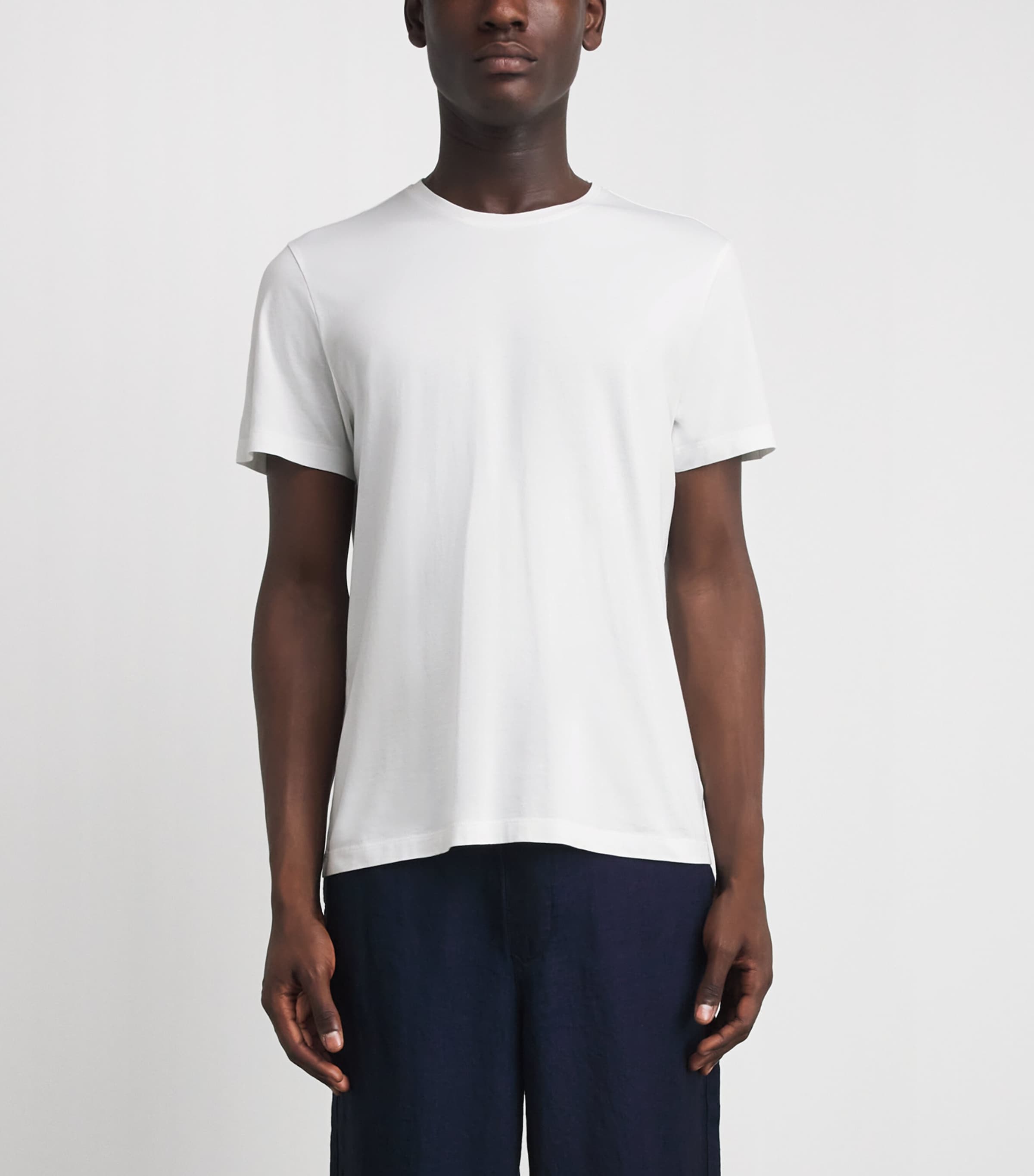 PAIGE Mens Pima Cotton T-Shirt White Image 4