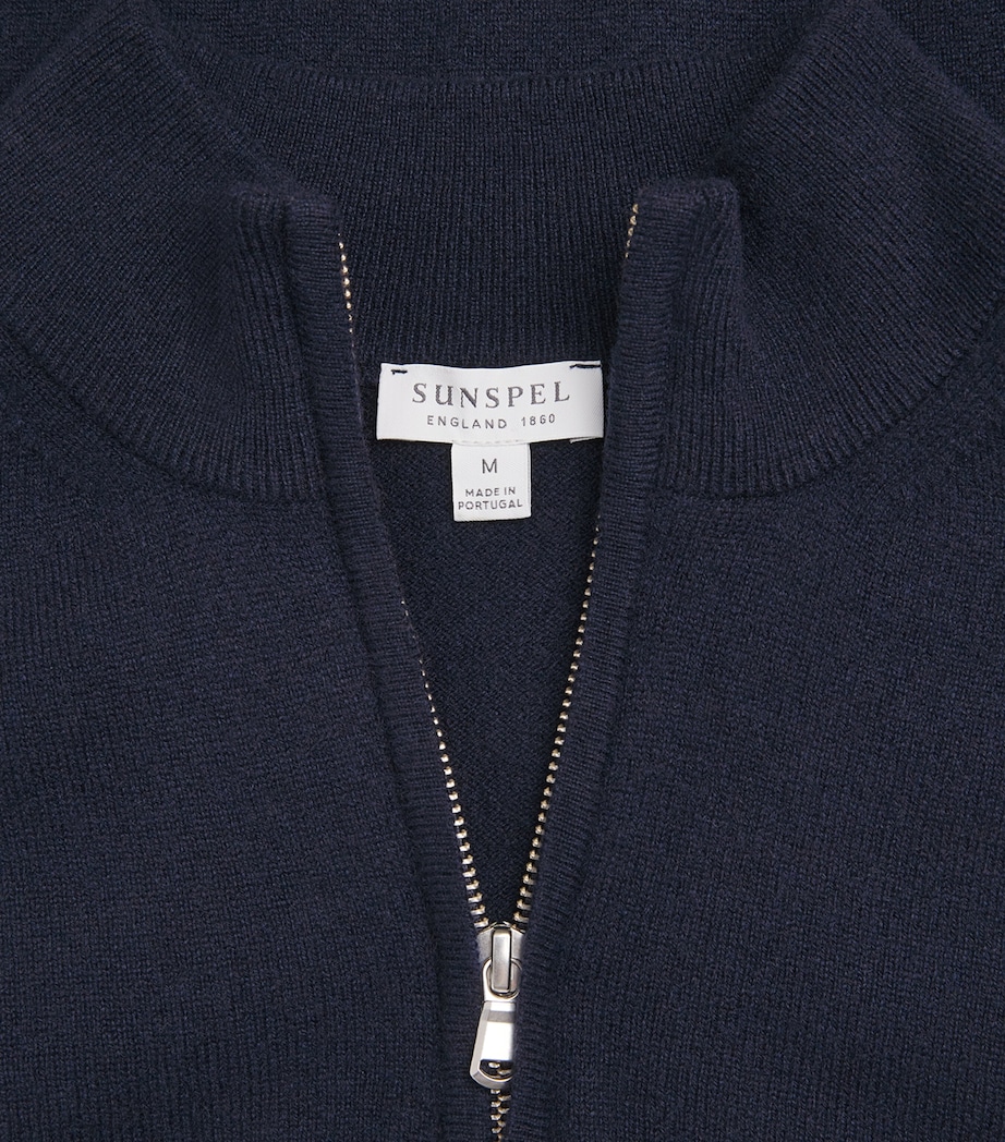 Cashmere Half-Zip Sweater NAVY BUAA Image 5