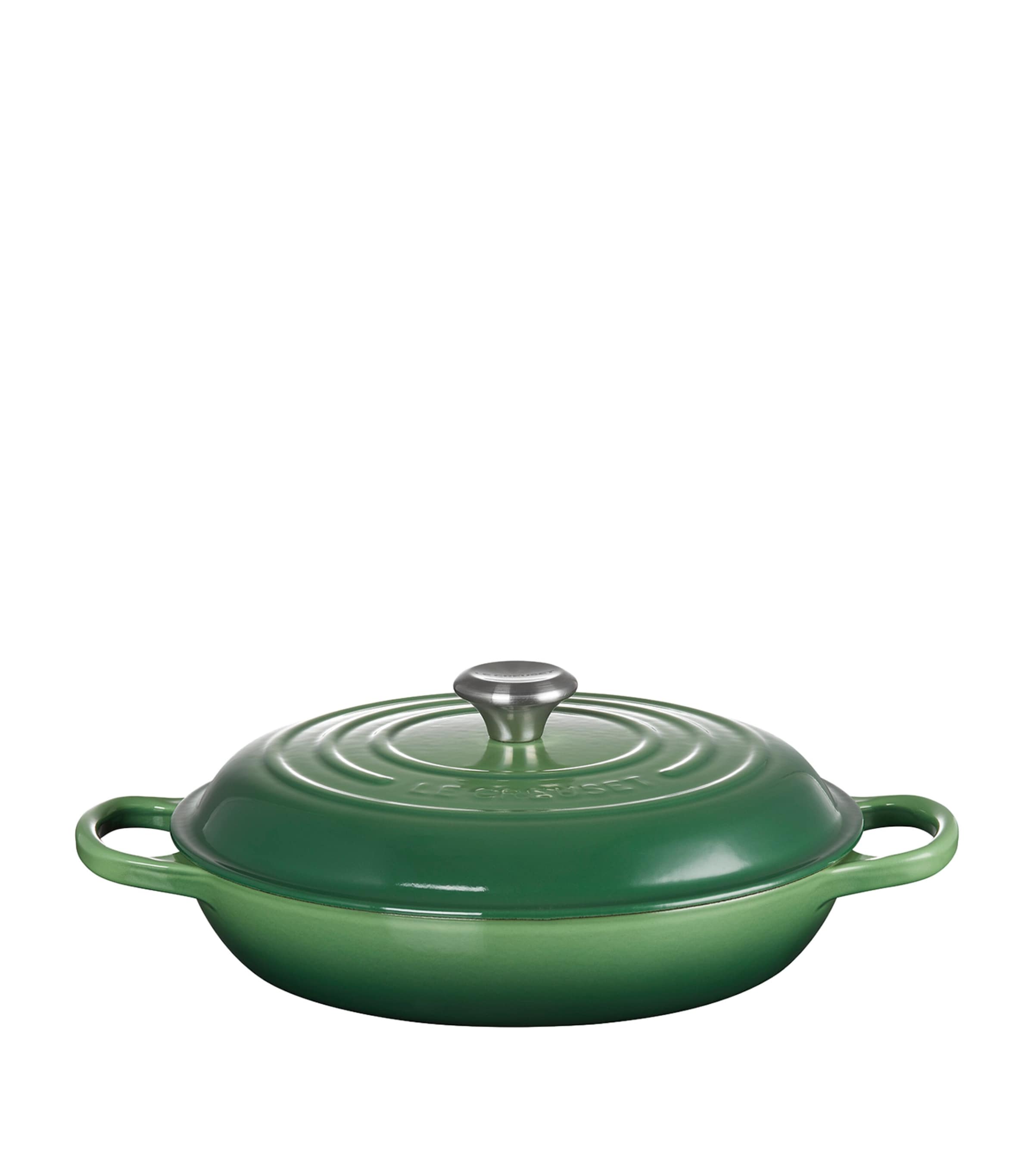 Le Creuset Cast Iron Shallow Casserole Dish (30cm) Bamboo Green Image 2