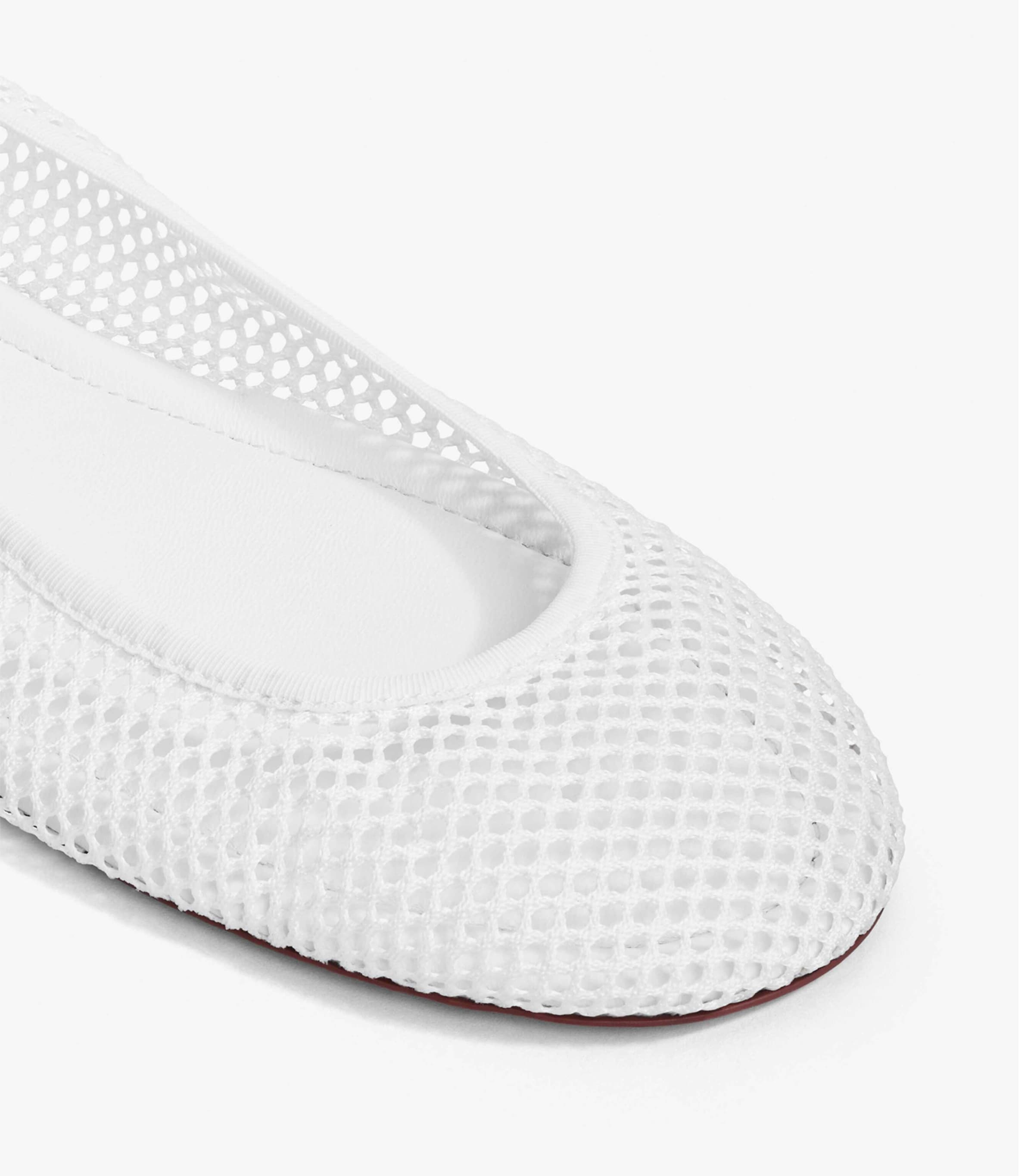 Mesh Slip-On Ballet Flats BLANC OPTIQUE Image 4
