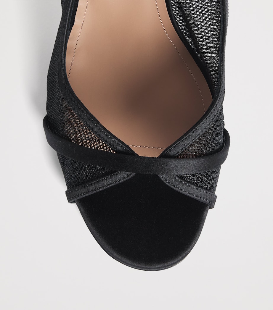 Malone Souliers Mesh Norah Heeled Sandals 70 Black Image 6