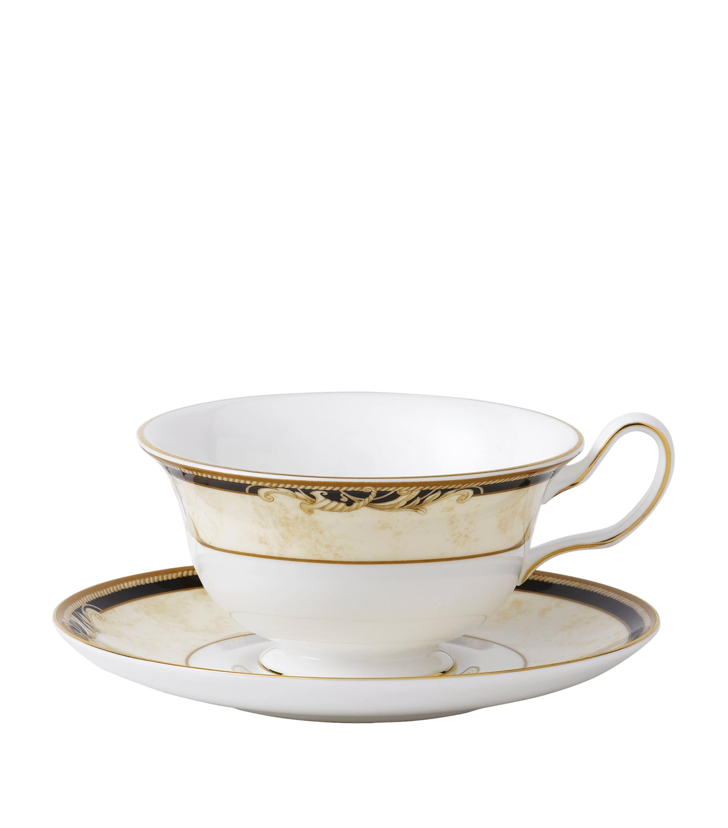 Wedgwood Cornucopia Teacup And Saucer In White