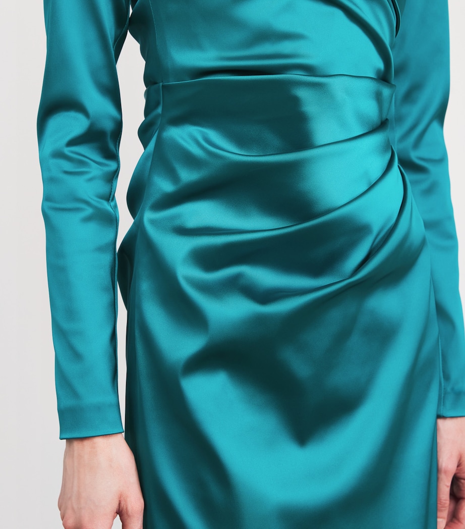 Satin Duchesse Off-The-Shoulder Gown 406 BAY Image 6