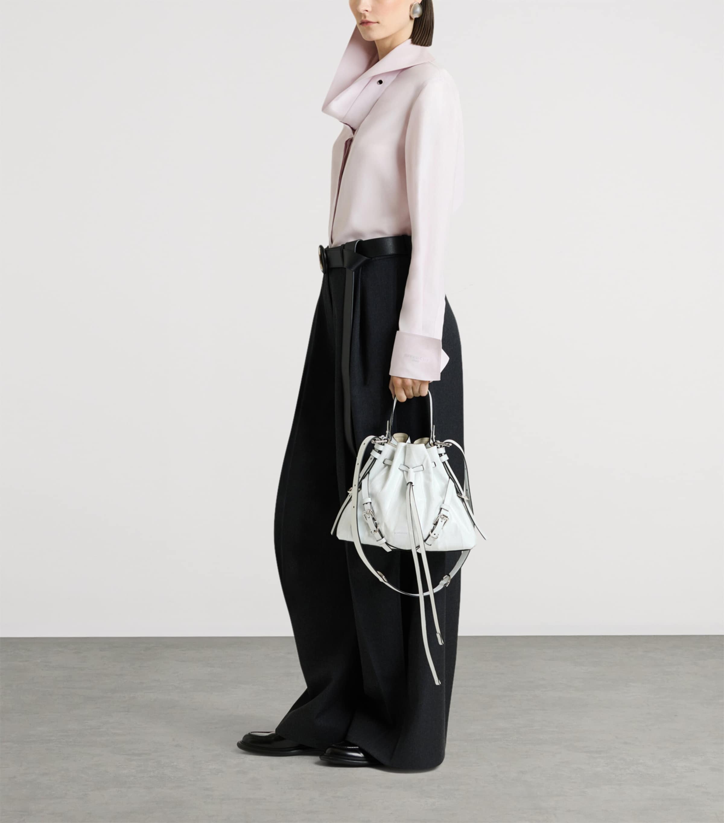 Givenchy Womens Silk Reverse-Collar Shirt Image 3