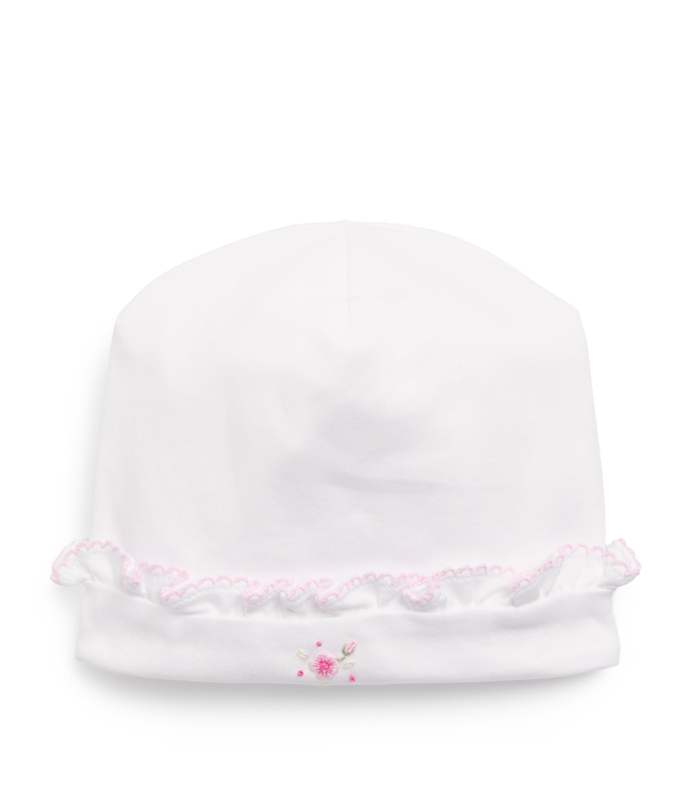 Kissy Kissy Pima Cotton Rose Hat In White