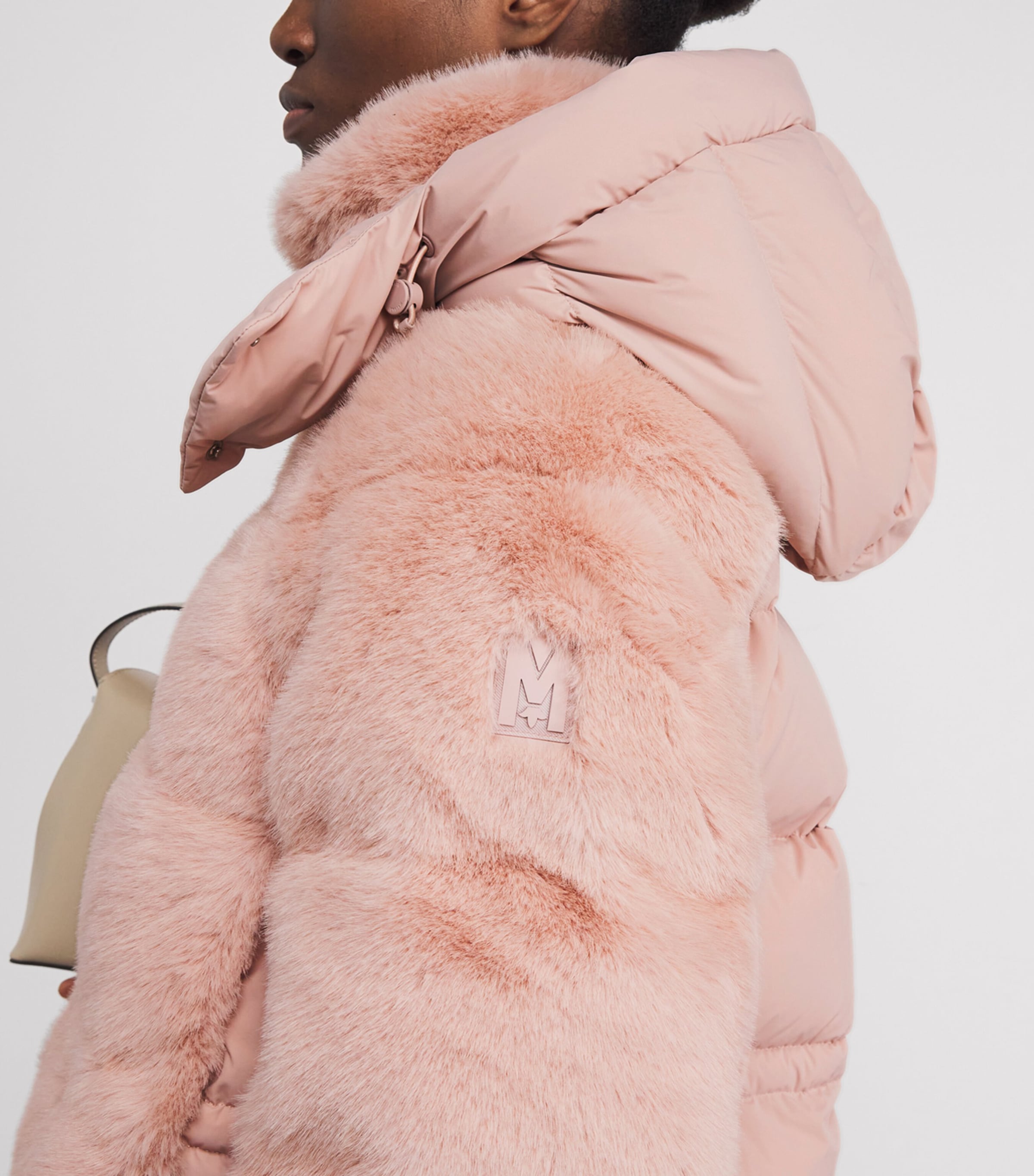 Faux Fur-Trim Cassidy Coat C0681 SEPIA ROSE Image 6