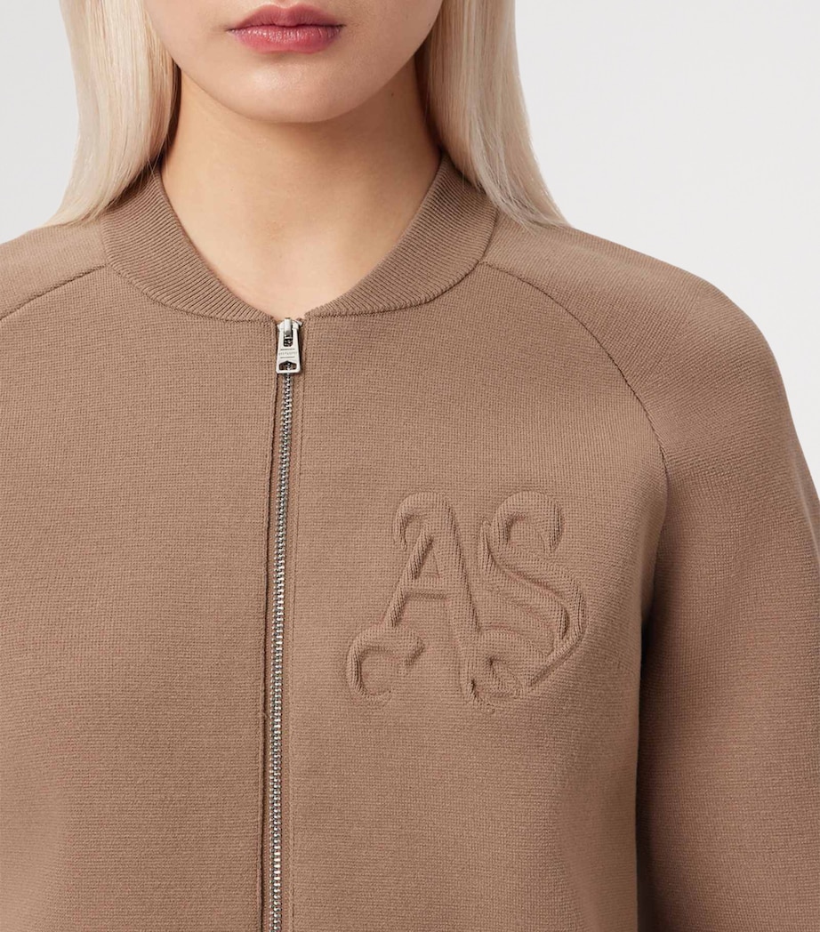 Knitted Sonny Bomber Jacket PINE BARK BROWN Image 6