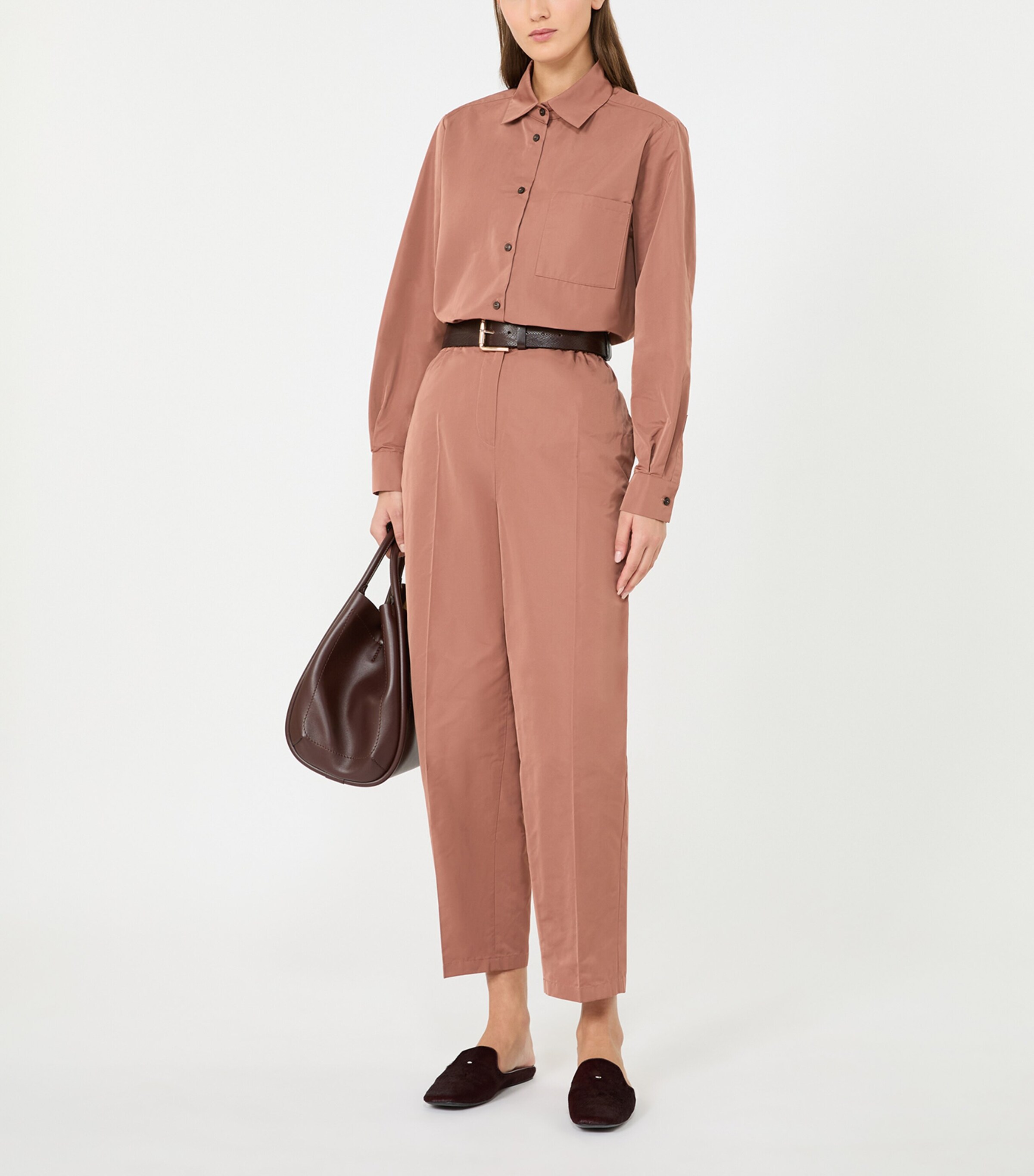 Max Mara Womens Long-Sleeve Shirt Antique Rose Image 4