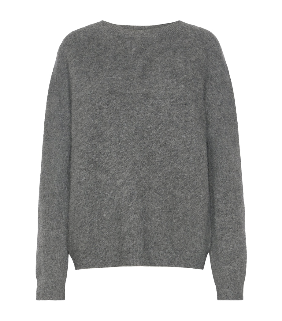 Weekend Max Mara Womens Virgin Wool-Cashmere Sweater Dark Grey Image 1
