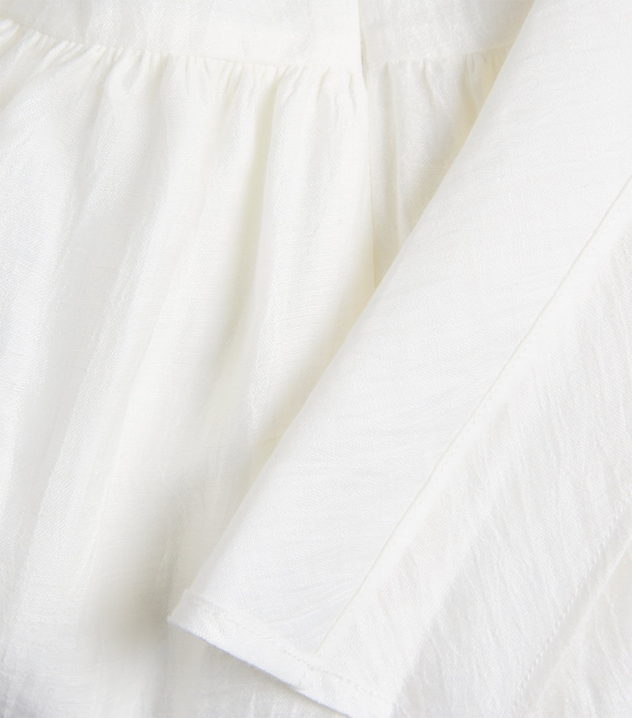 Linen-Blend Bow-Belt Dress (4-12 Years) 1010 MILK/MILK Image 3