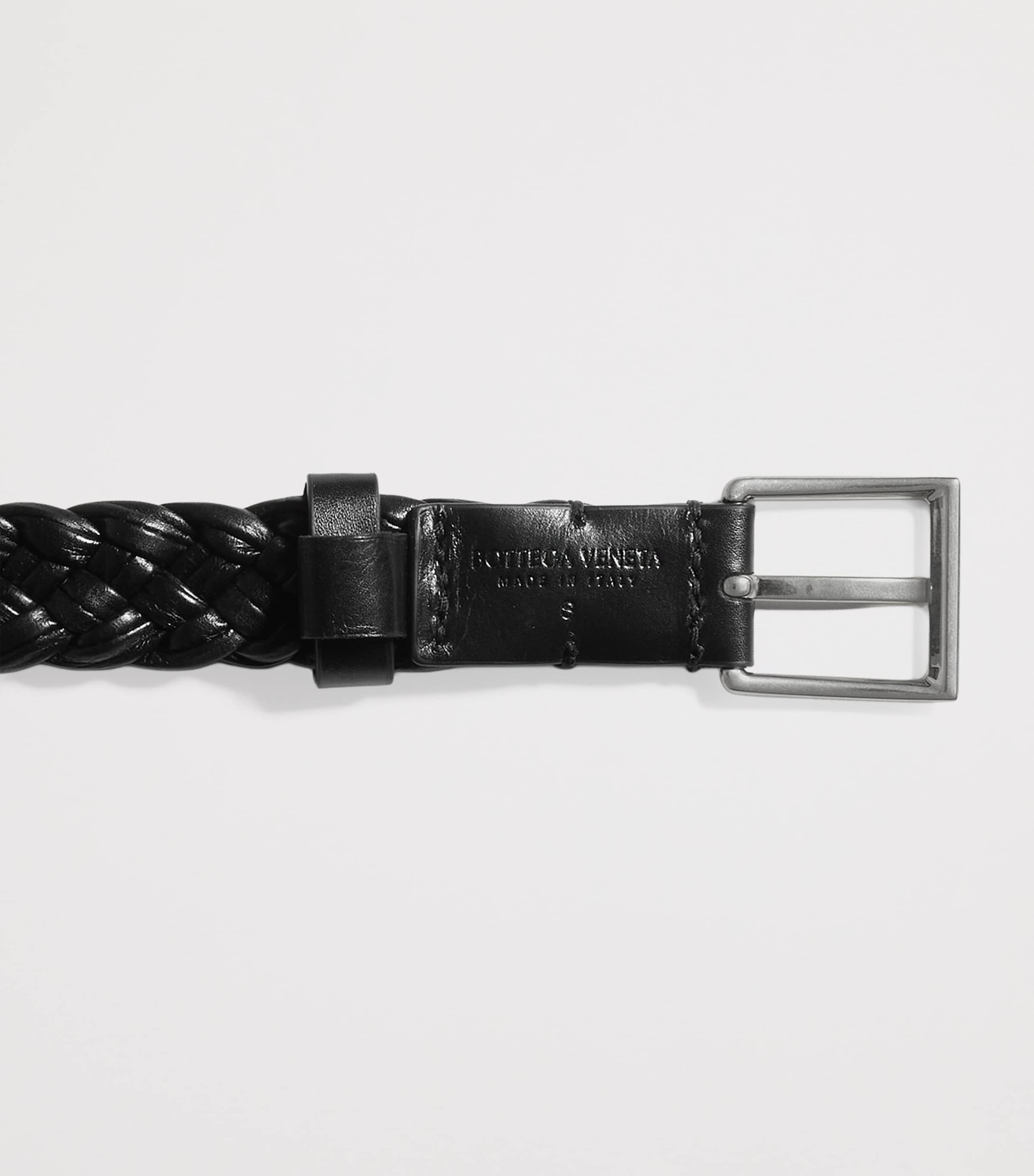 Bottega Veneta Intreccio Leather Solo Belt Image 5