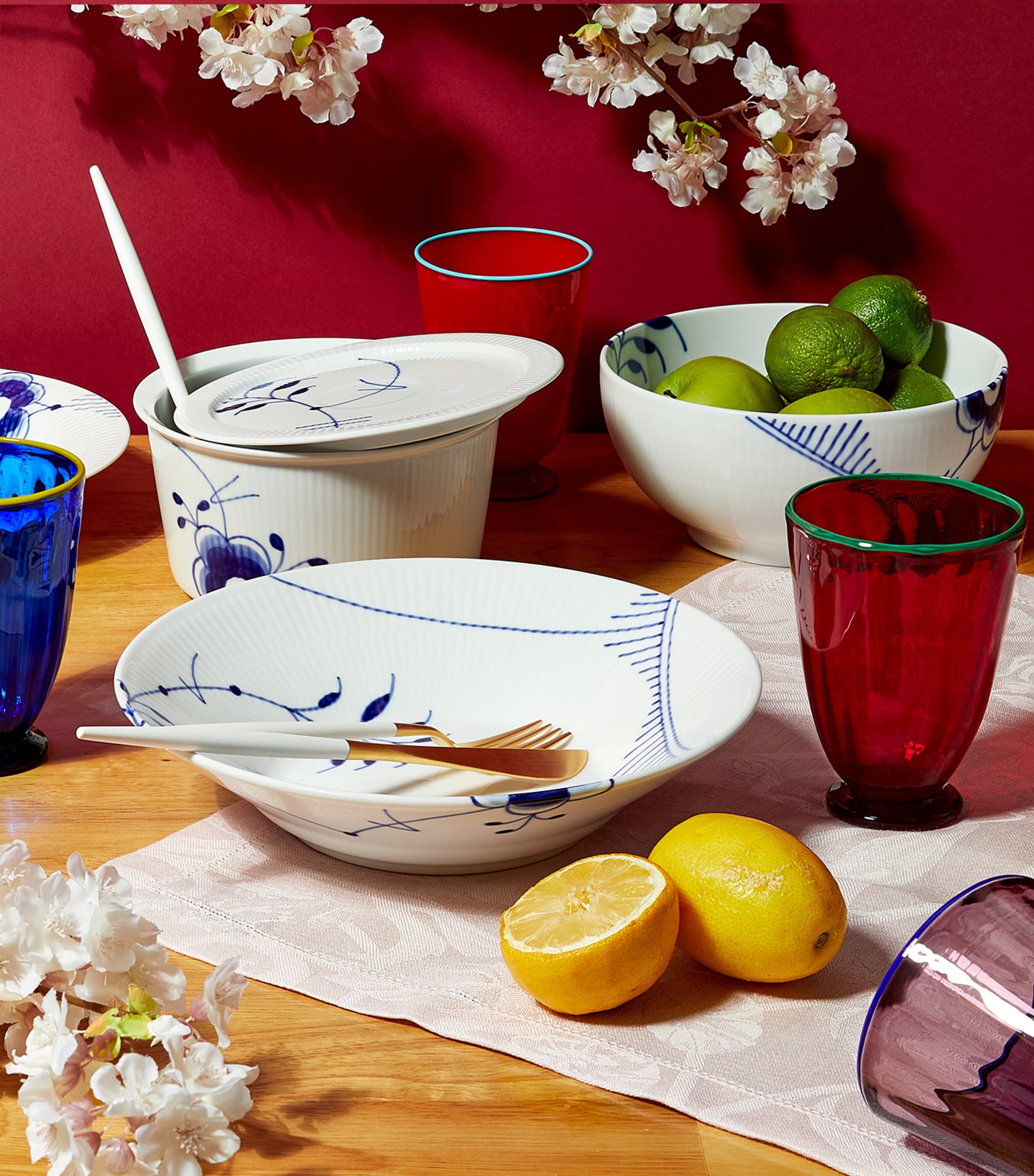 Blue Fluted Mega Deep Plate (24cm) BLUE Image 3