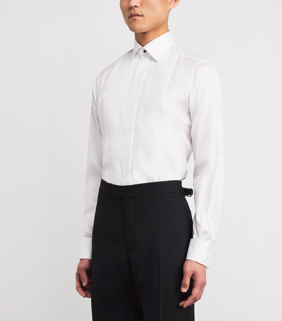 Plissé-Front Slim Fit Shirt WHITE PLIS Image 3