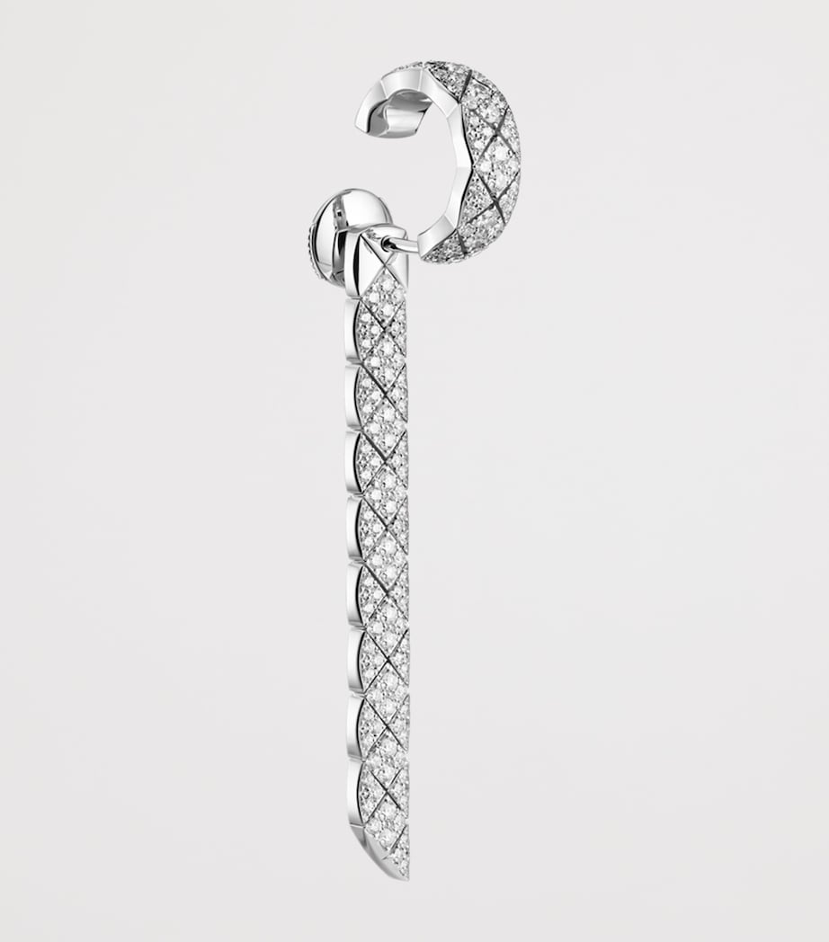 CHANEL White Gold and Diamond Coco Crush Supple Drop Earrings White Gold Image 6