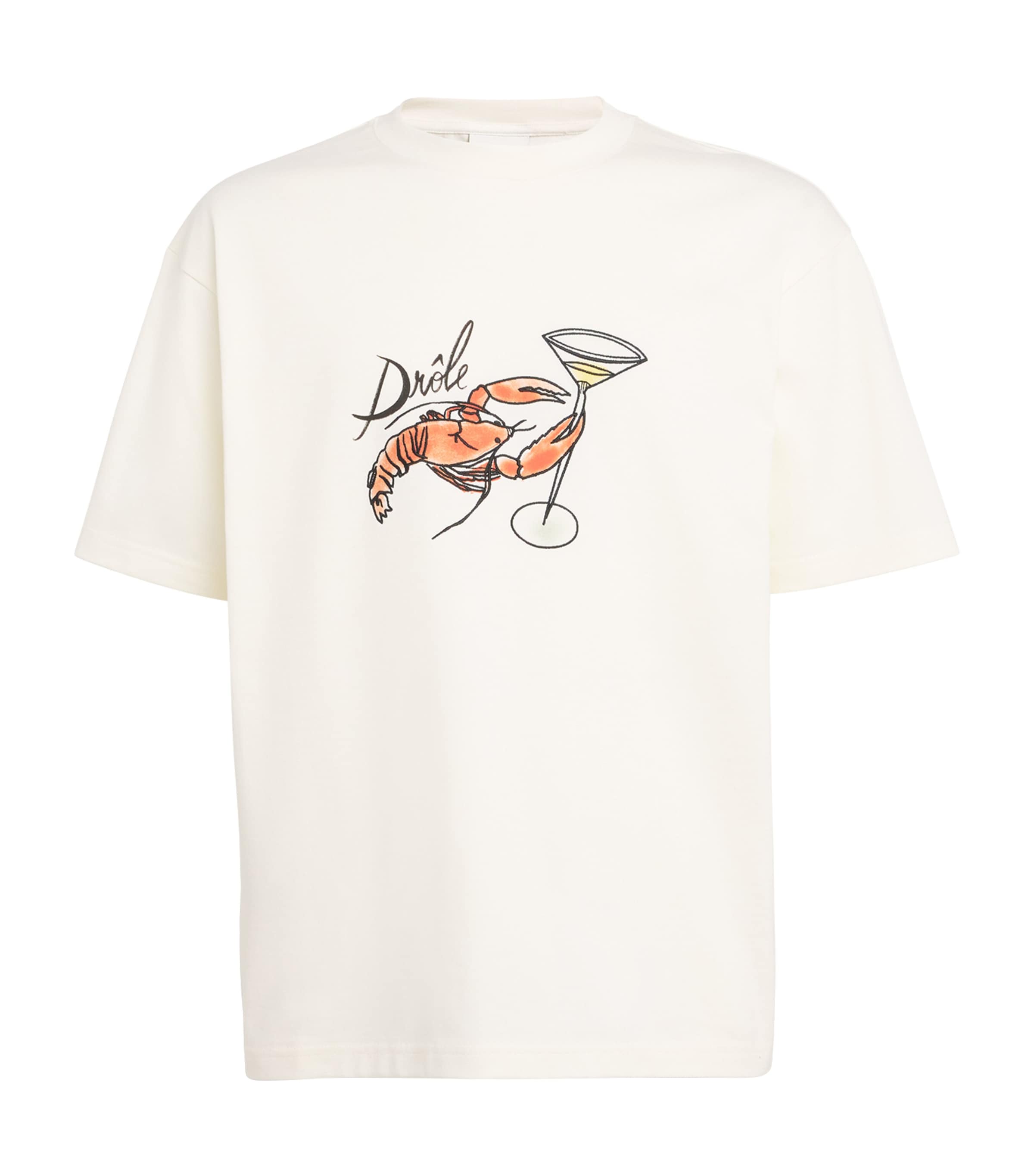 Drôle de Monsieur White Cotton Lobster Martini T-Shirt | Harrods US