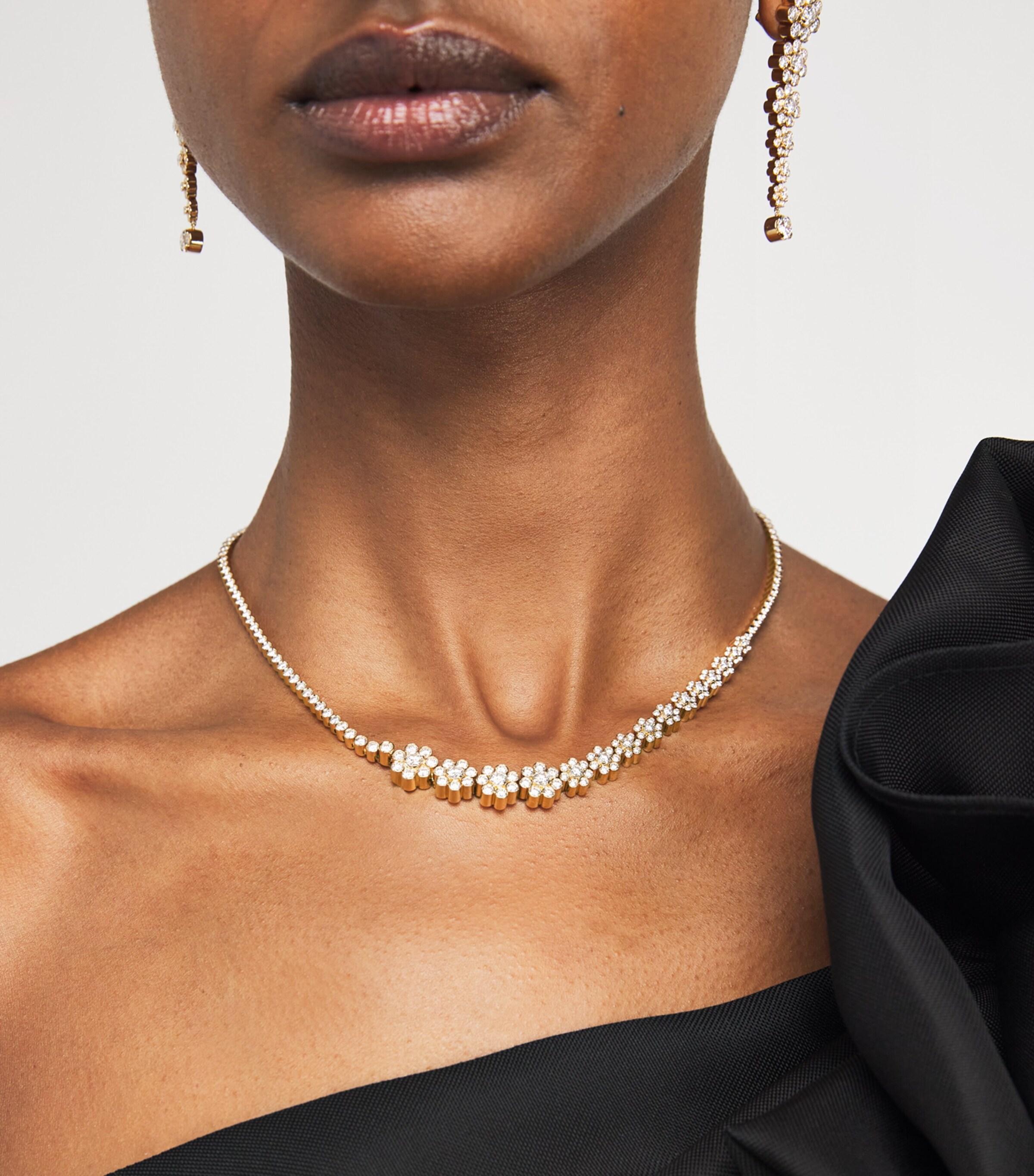 Sophie Bille Brahe Yellow Gold and Diamond Fleur de Tennis