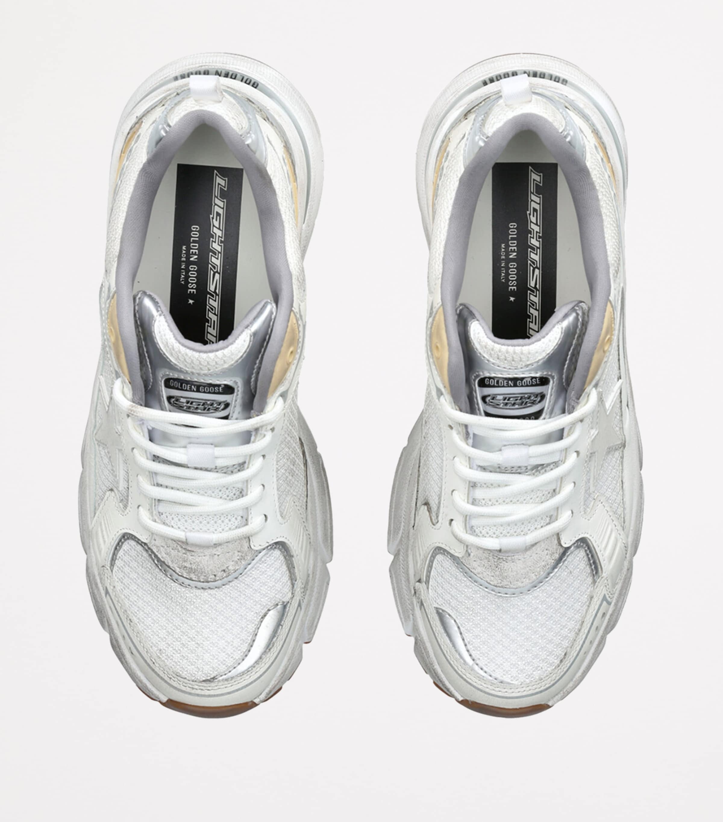 Golden Goose Leather Light Star Sneakers White/oth Image 4