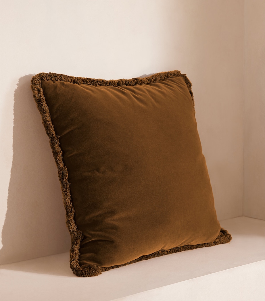 Velvet Margeaux Cushion (50cm x 50cm) MUSTARD Image 2