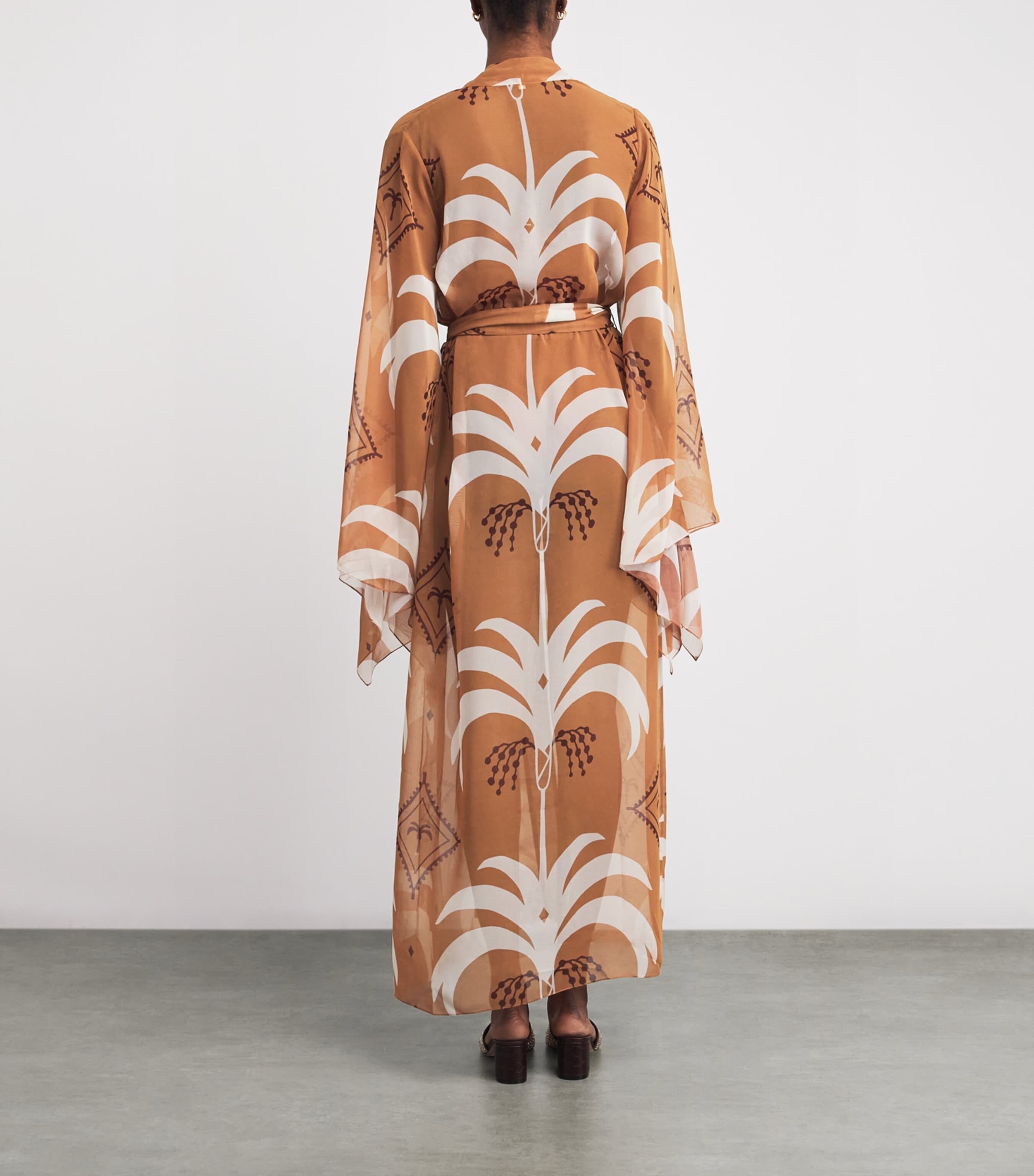 Printed Amazon Kimono LIGHT PEACH/ECRU Image 4