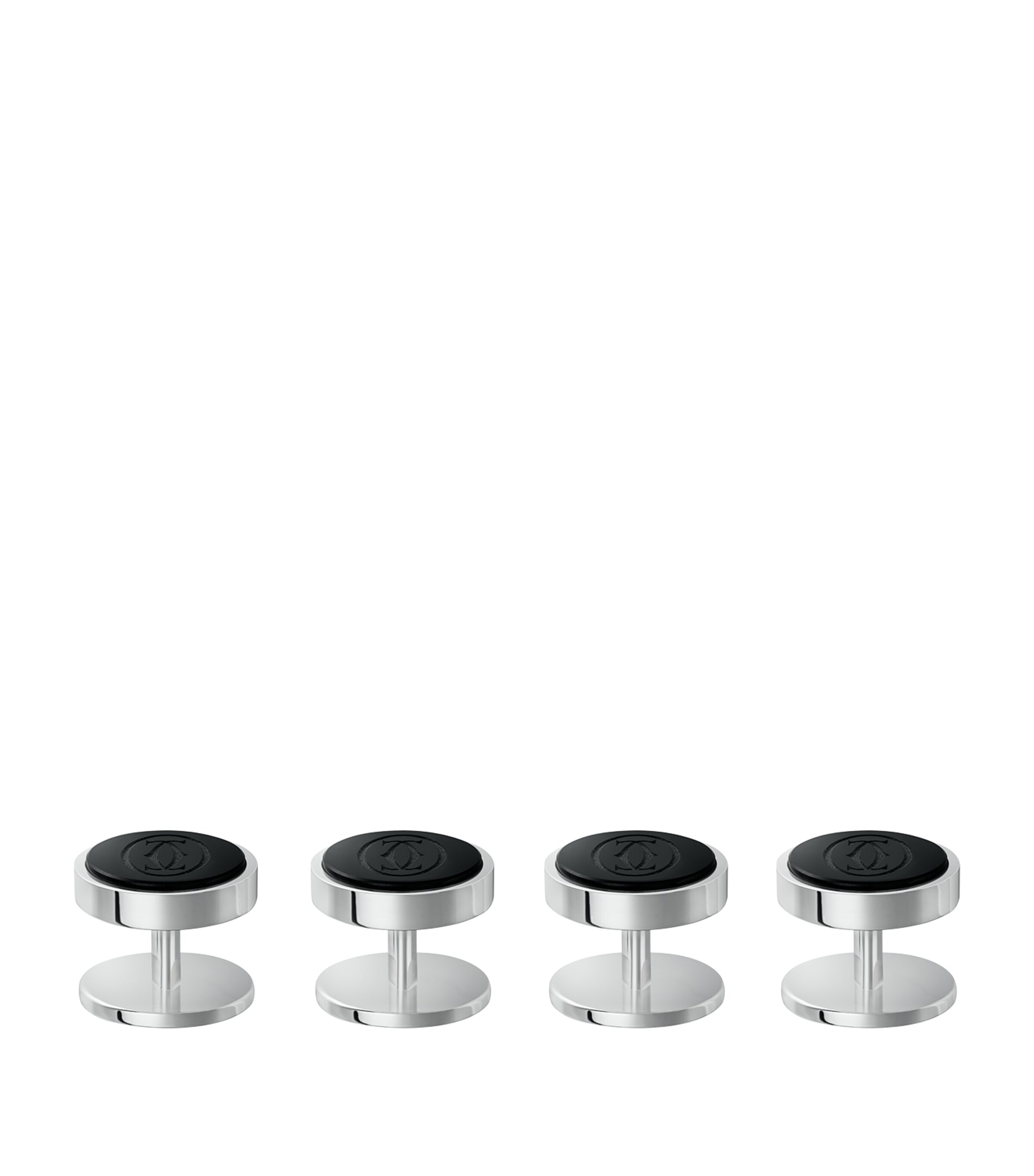Cartier Sterling Silver Double C de Cartier Shirt Studs Sterling Silver Image 1