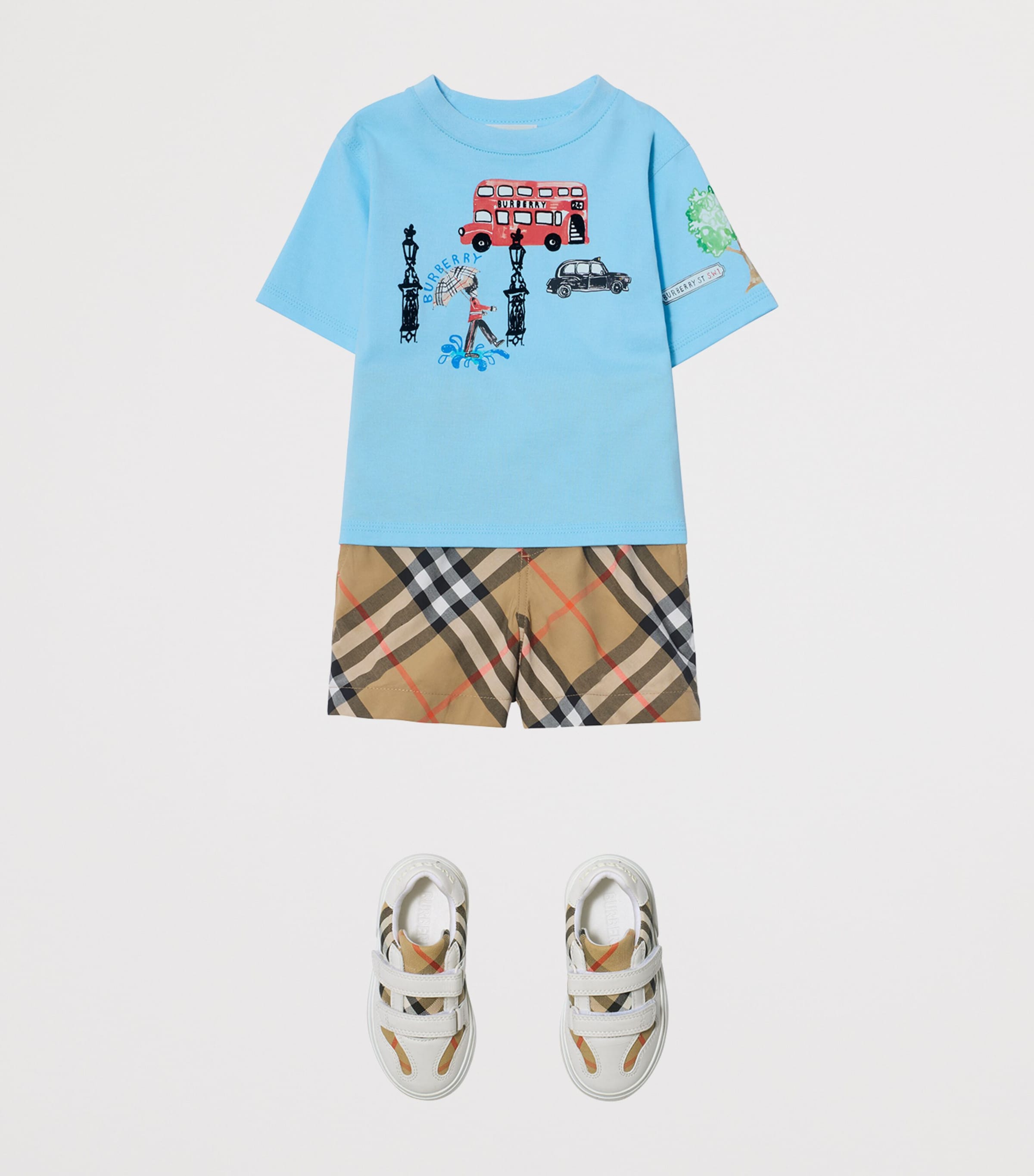 Cotton London T-Shirt (6-24 Months) AZURE BLUE Image 4