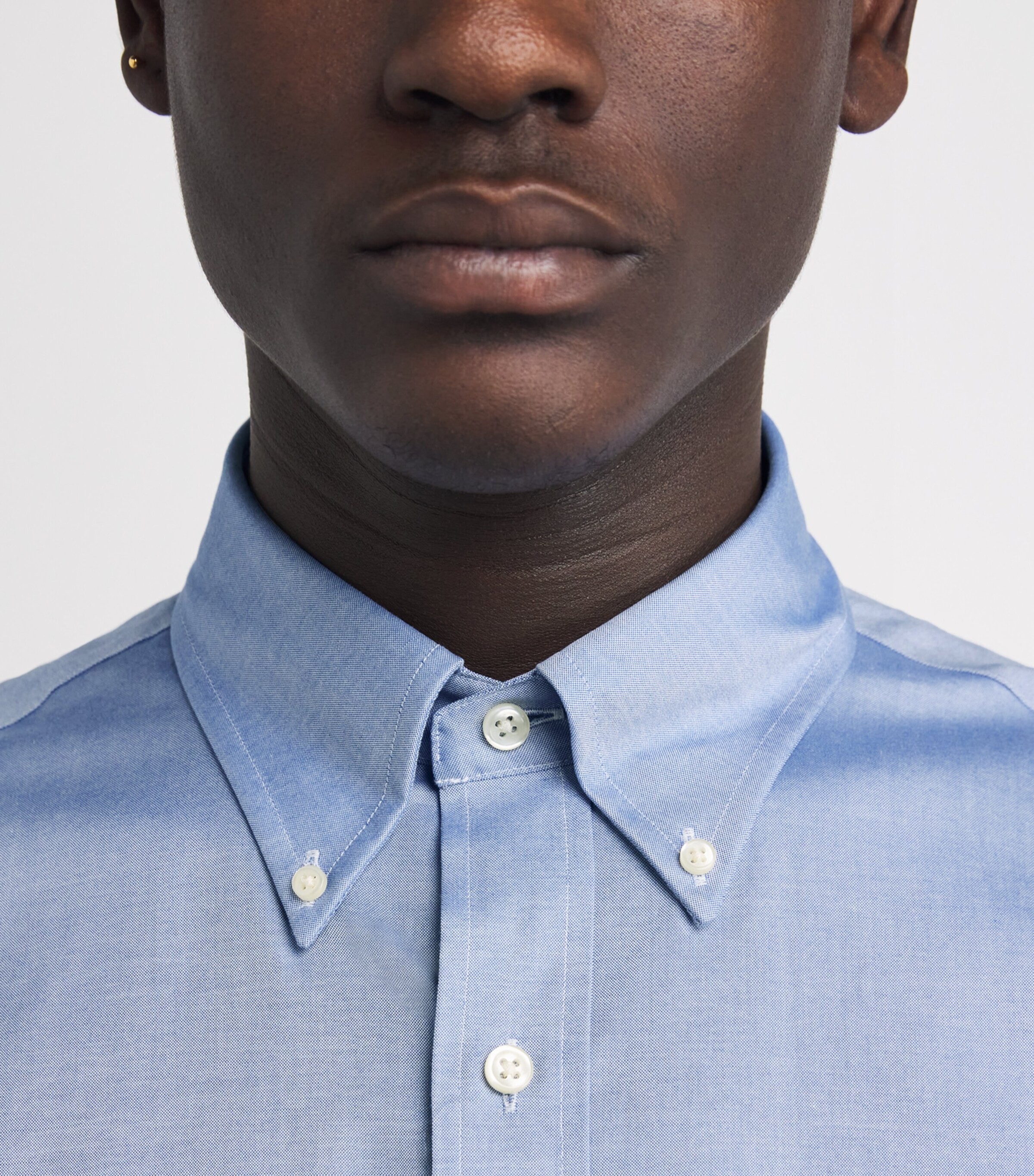 Polo Ralph Lauren Mens Cotton Poplin Slim Oxford Shirt Blue Image 6