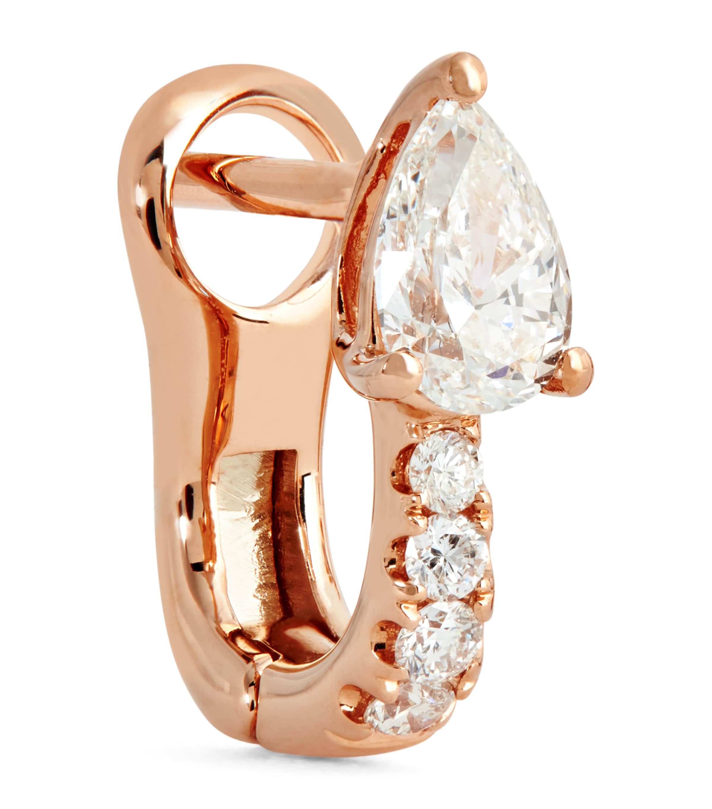 Anita Ko Rose Gold And Diamond Huggie Earrings In Rose Gold
