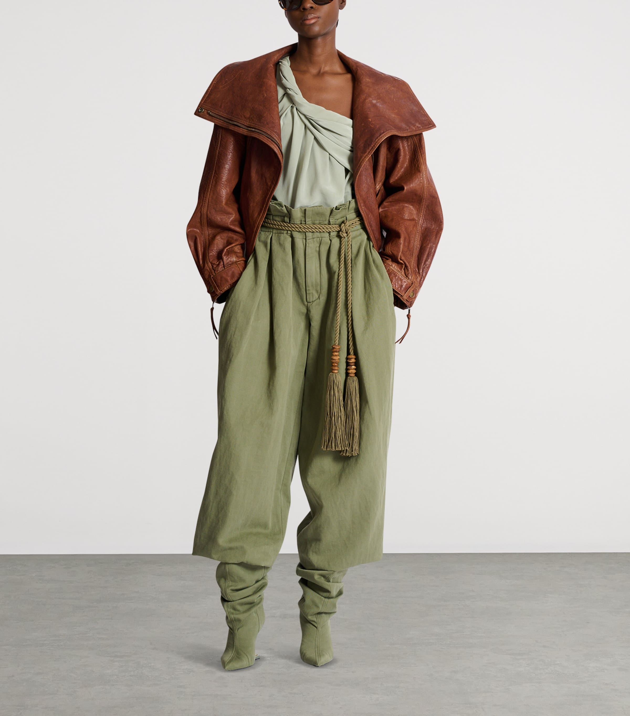 Lambskin Bomber Jacket 8EH MARRON Image 7