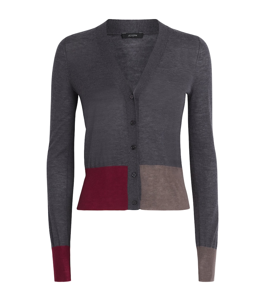 Cashmere Overlay Cardigan SMOKE COMBO Image 1