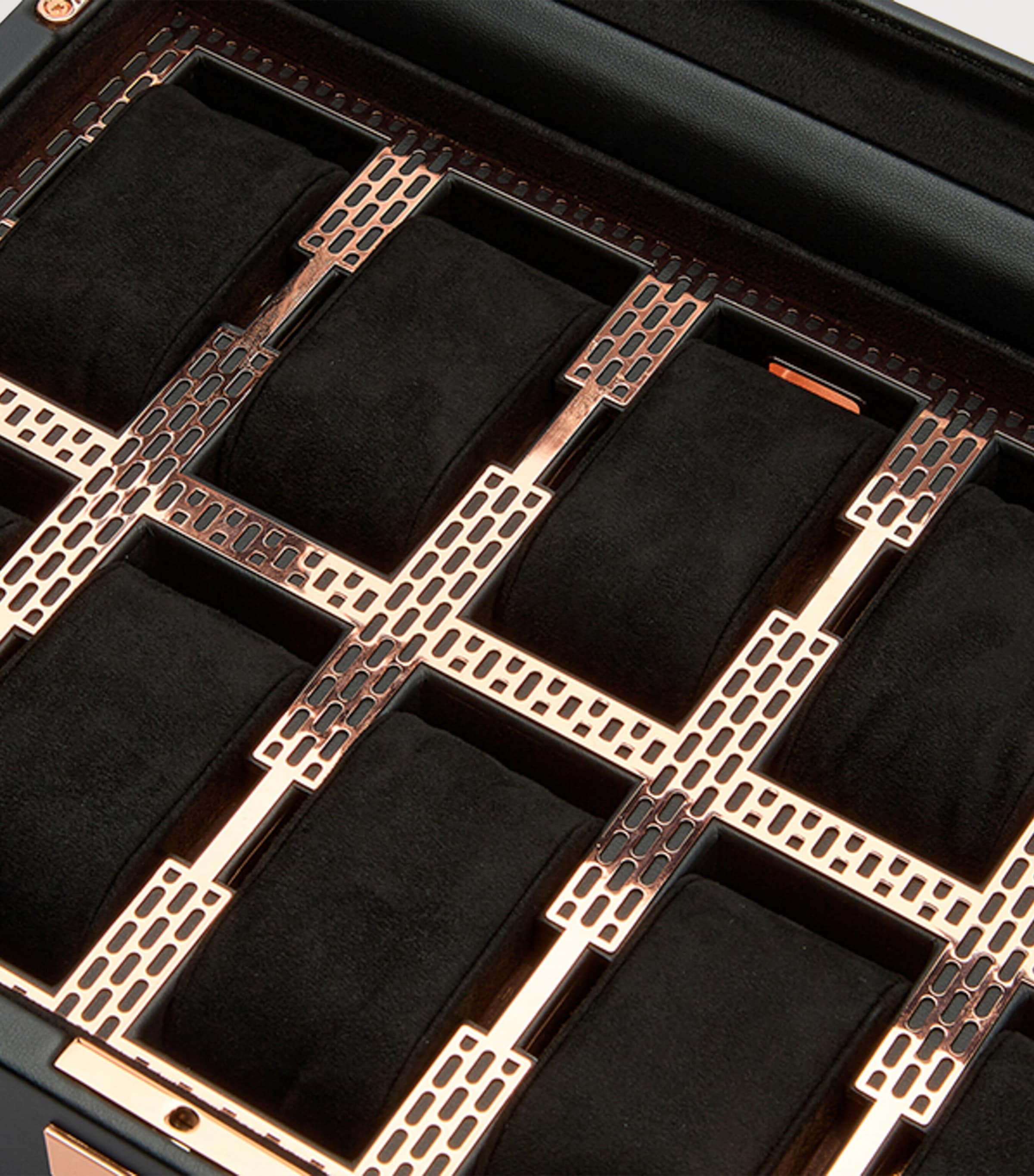 Vegan Leather Axis 10-Piece Watch Box COPPER Image 5