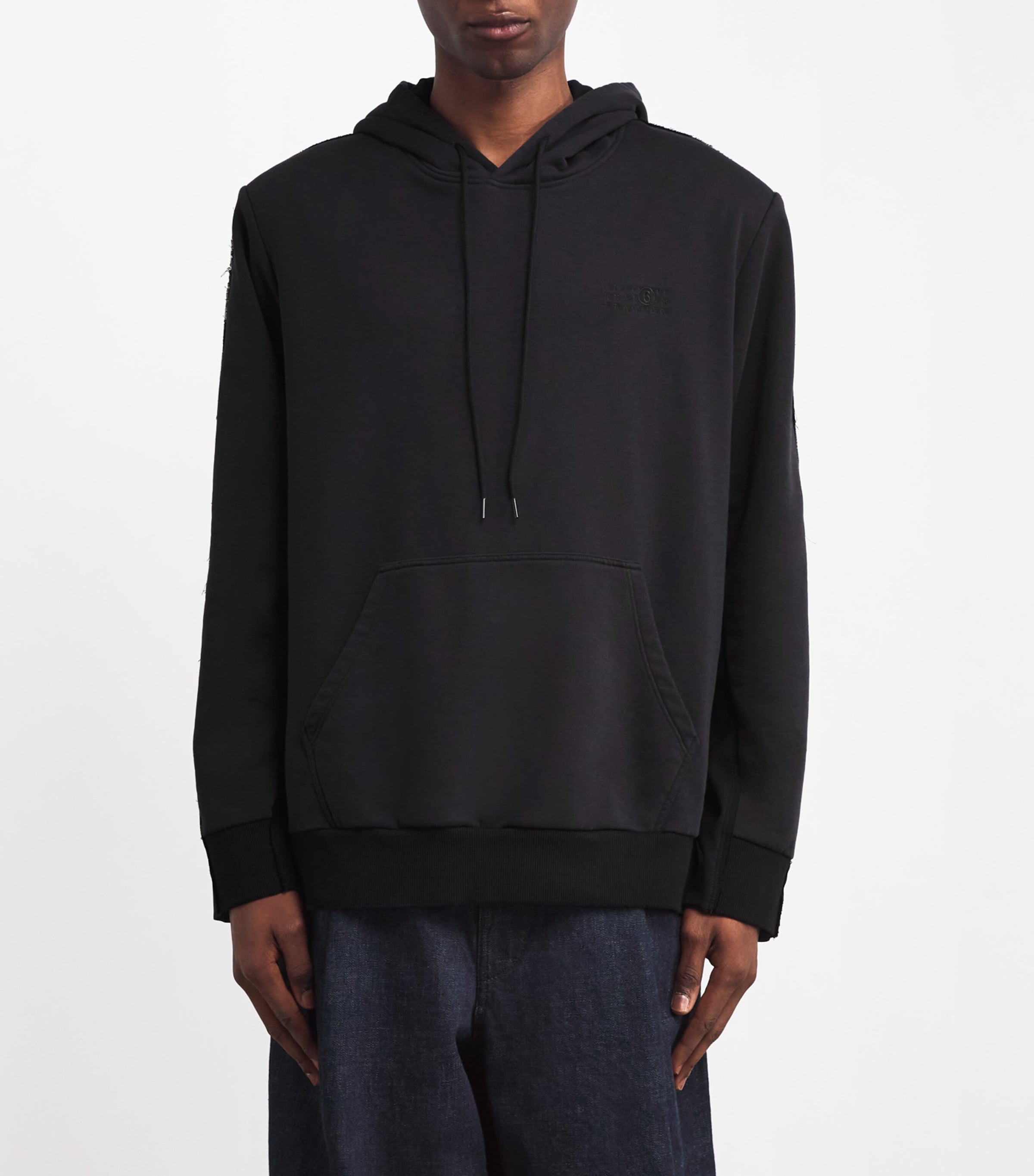 パーカー・フーディ Mm6 Jersey And Wool Hoodie MM6 Maison Margiela Virgin Wool and Jersey Panelled Hoodie