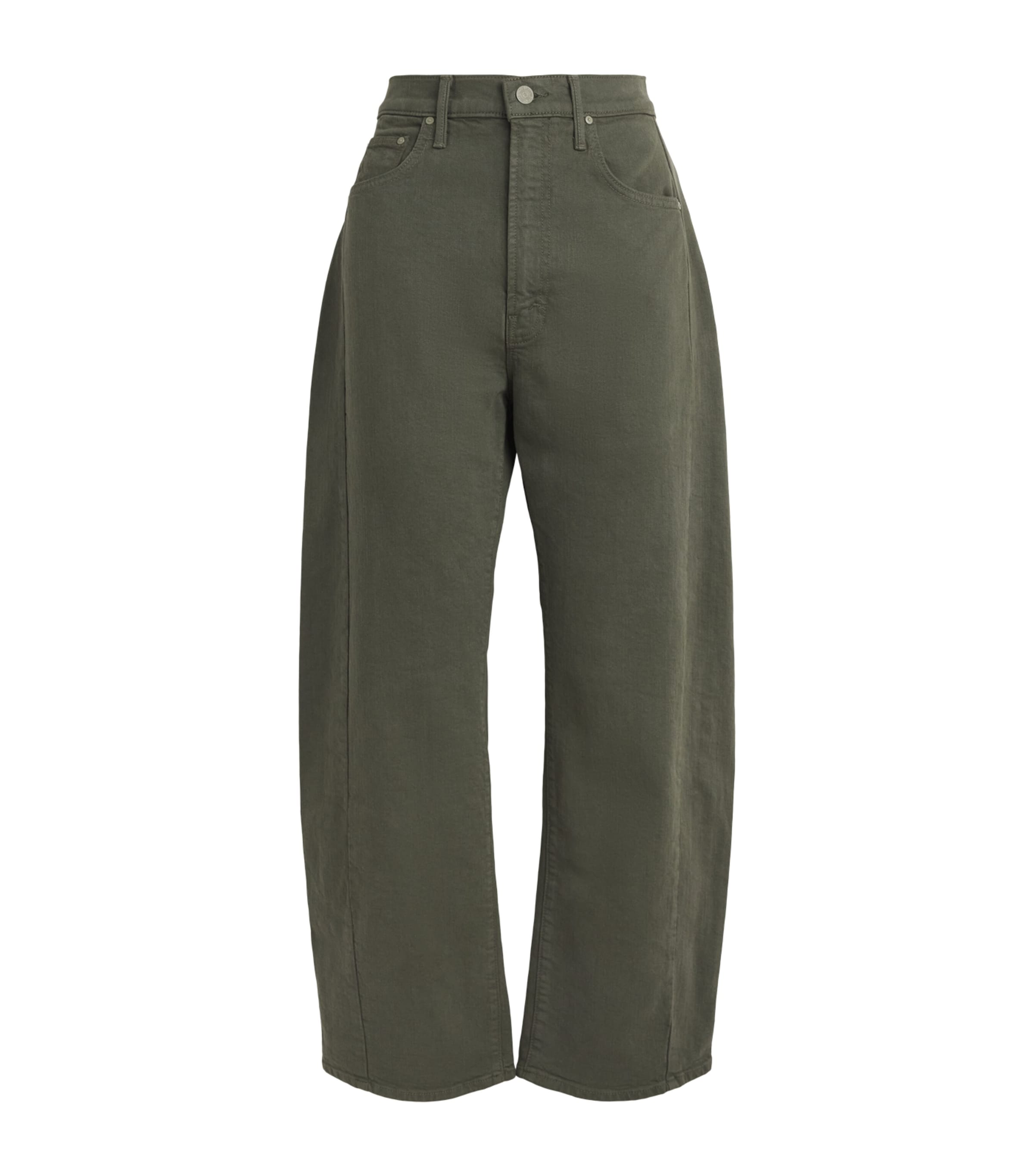 MOTHER Womens The Half-Pipe Wide-Leg Jeans Forest Night Image 1