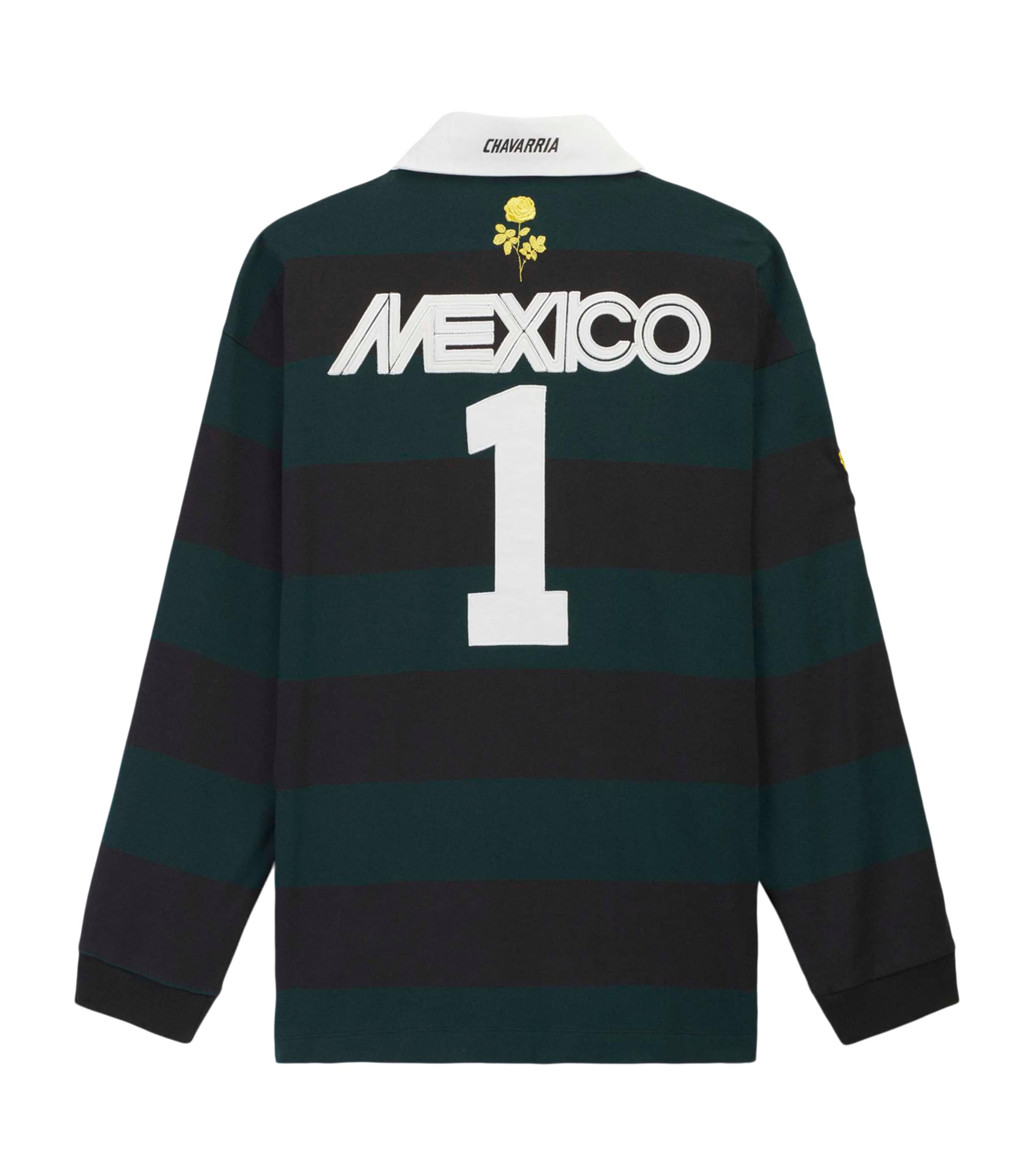 Willy Chavarria Black x adidas Originals Mexico Rugby Shirt