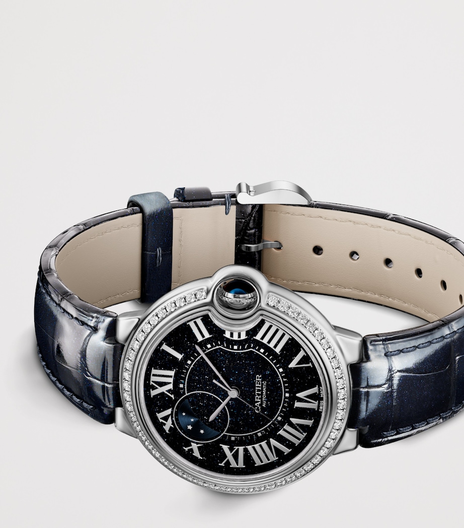 White Gold and Diamond Ballon Bleu de Cartier Watch 36mm WHITE GOLD Image 2